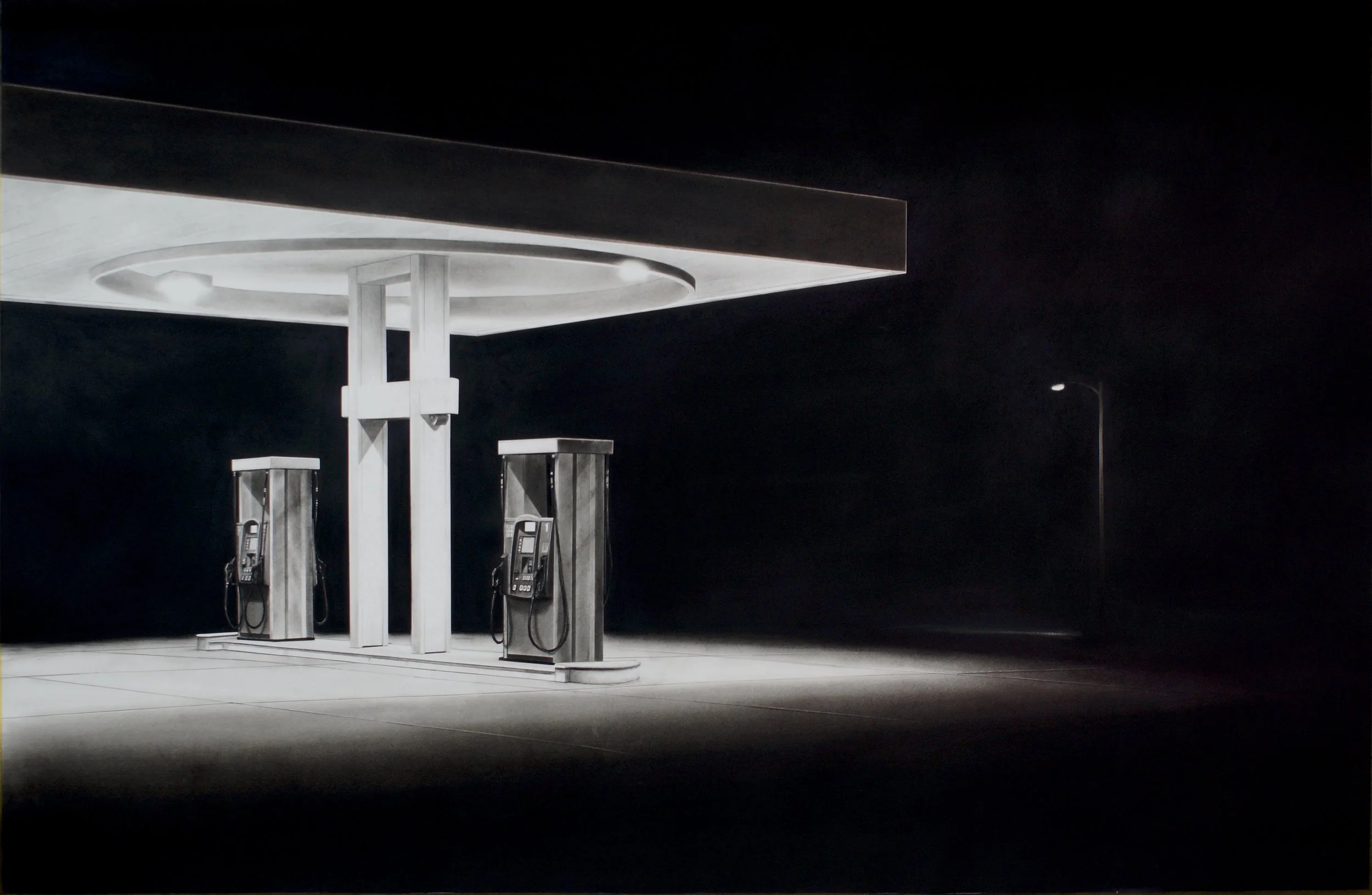   LAST STOP   Charcoal on Paper / 48 x 72 in. / 2022  Private Collection 