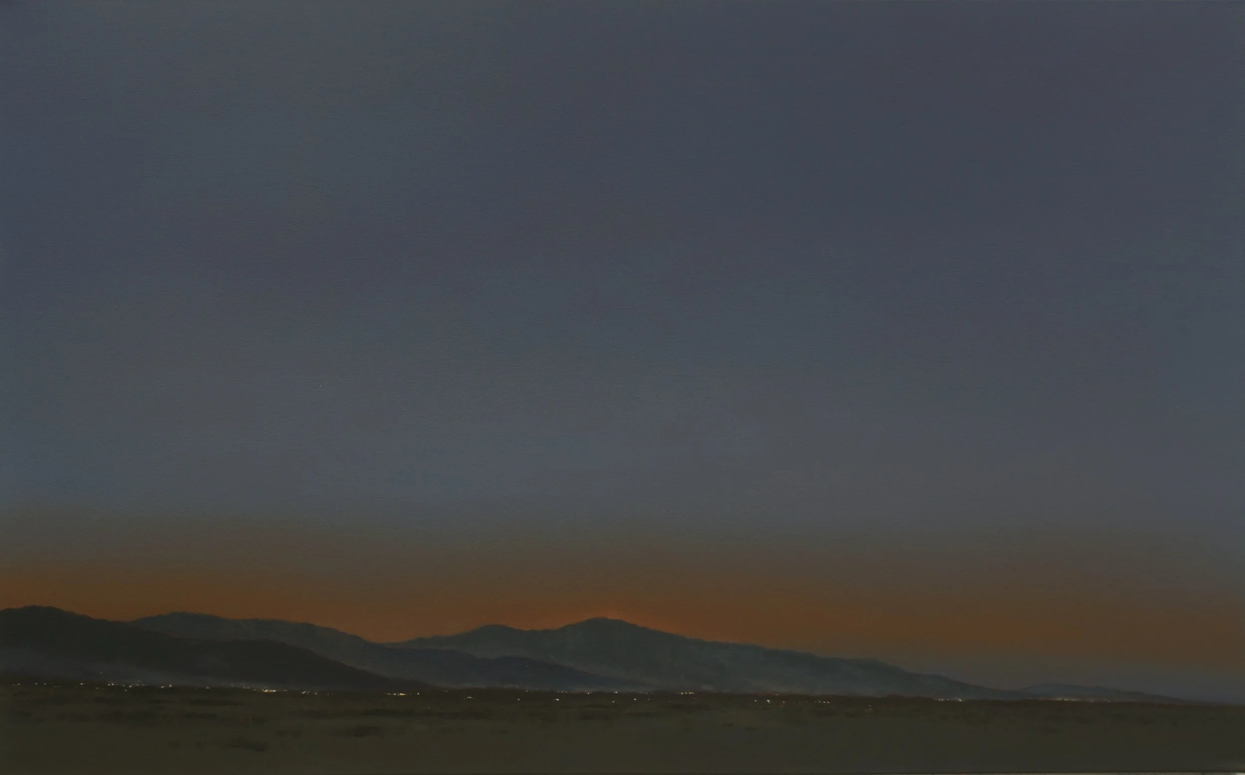   WONDER VALLEY LAST LIGHT   Oil on Canvas / 38 x 60 in. / 2022  Private Collection 