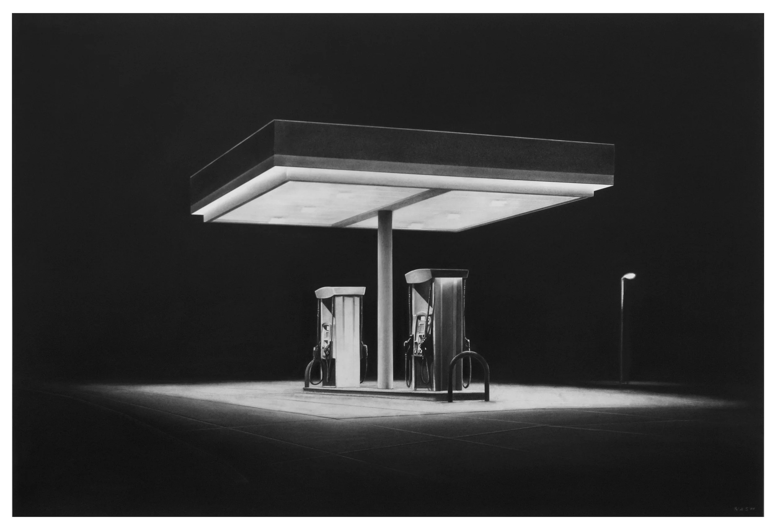   HIGH DESERT MIDNIGHT   Charcoal on Paper / 30 x 44 in. / 2021  Private Collection 