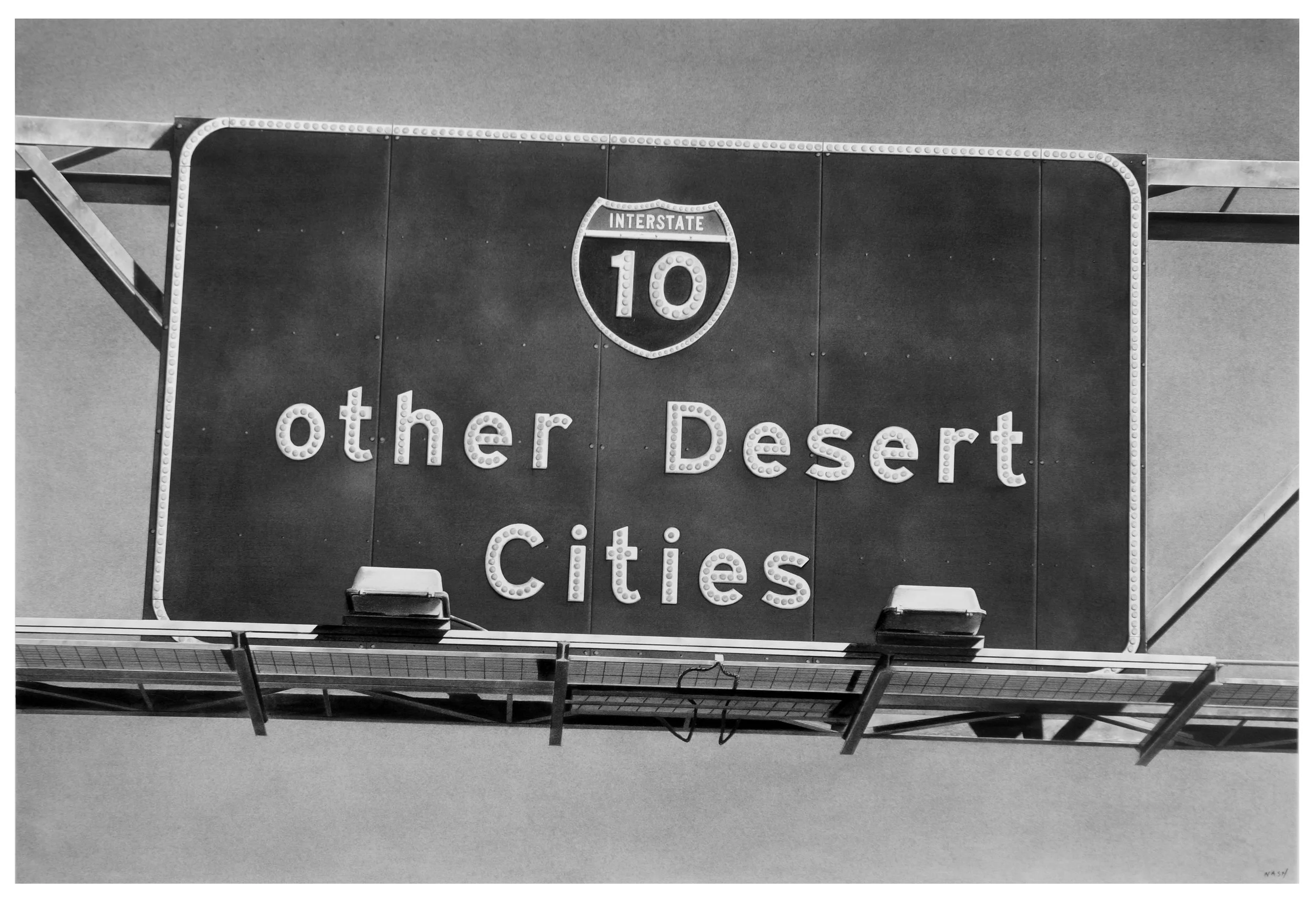   OTHER DESERT CITIES   Charcoal on Paper / 30 x 44 in. / 2021  Private Collection 