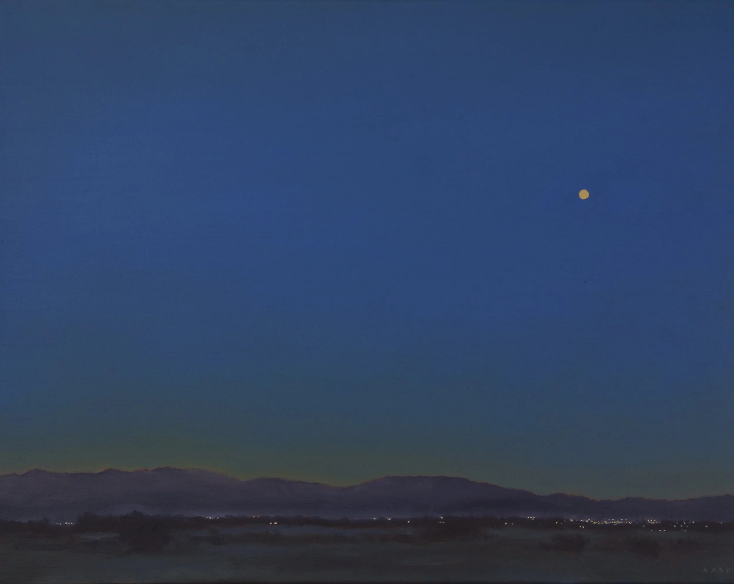   WONDER VALLEY MOON   Oil on Canvas / 16 × 20 in. / 2024  $1600  Available at  Wolf Contemporary  