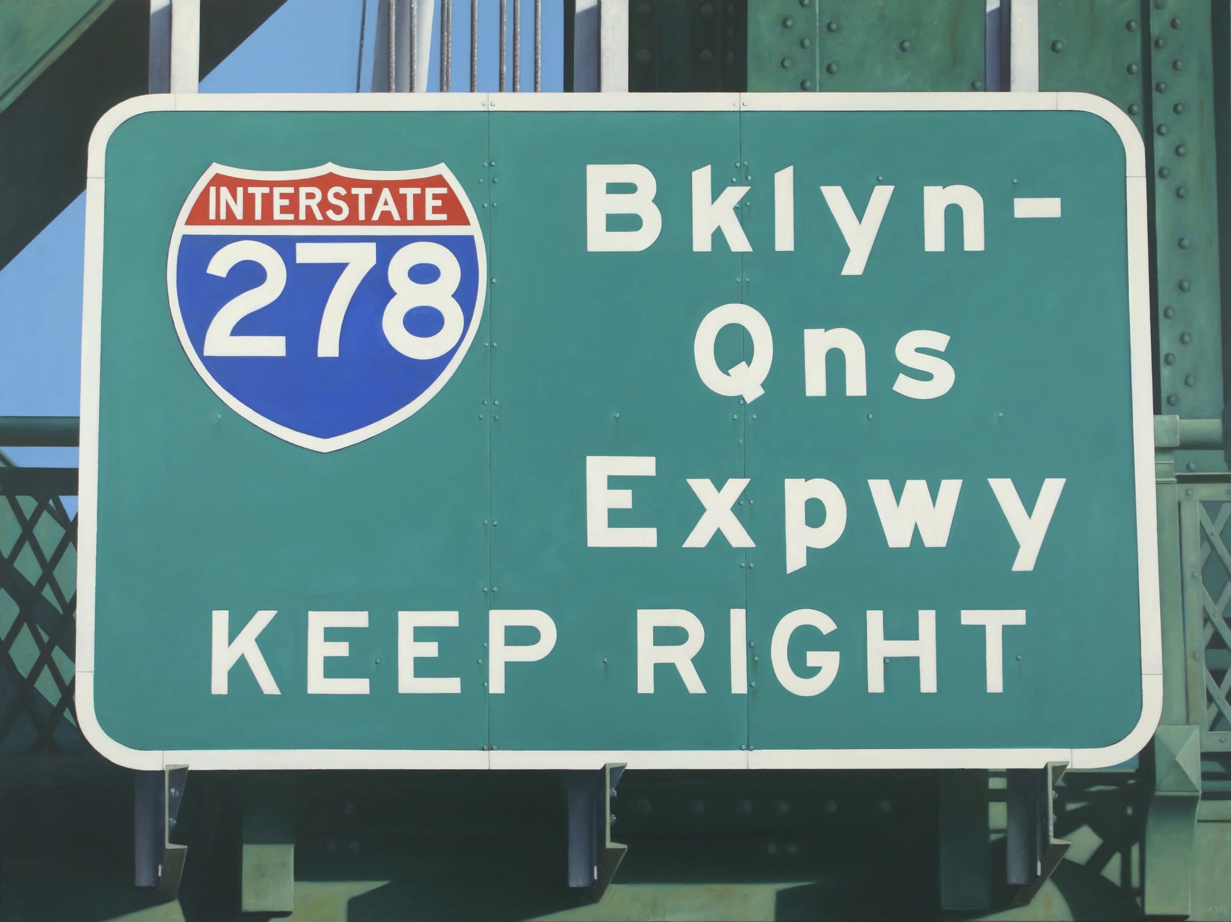   BRLYN-QNS EXPRESSWAY   Oil on Canvas / 36 × 48 in. / 2025  George Billis Gallery 