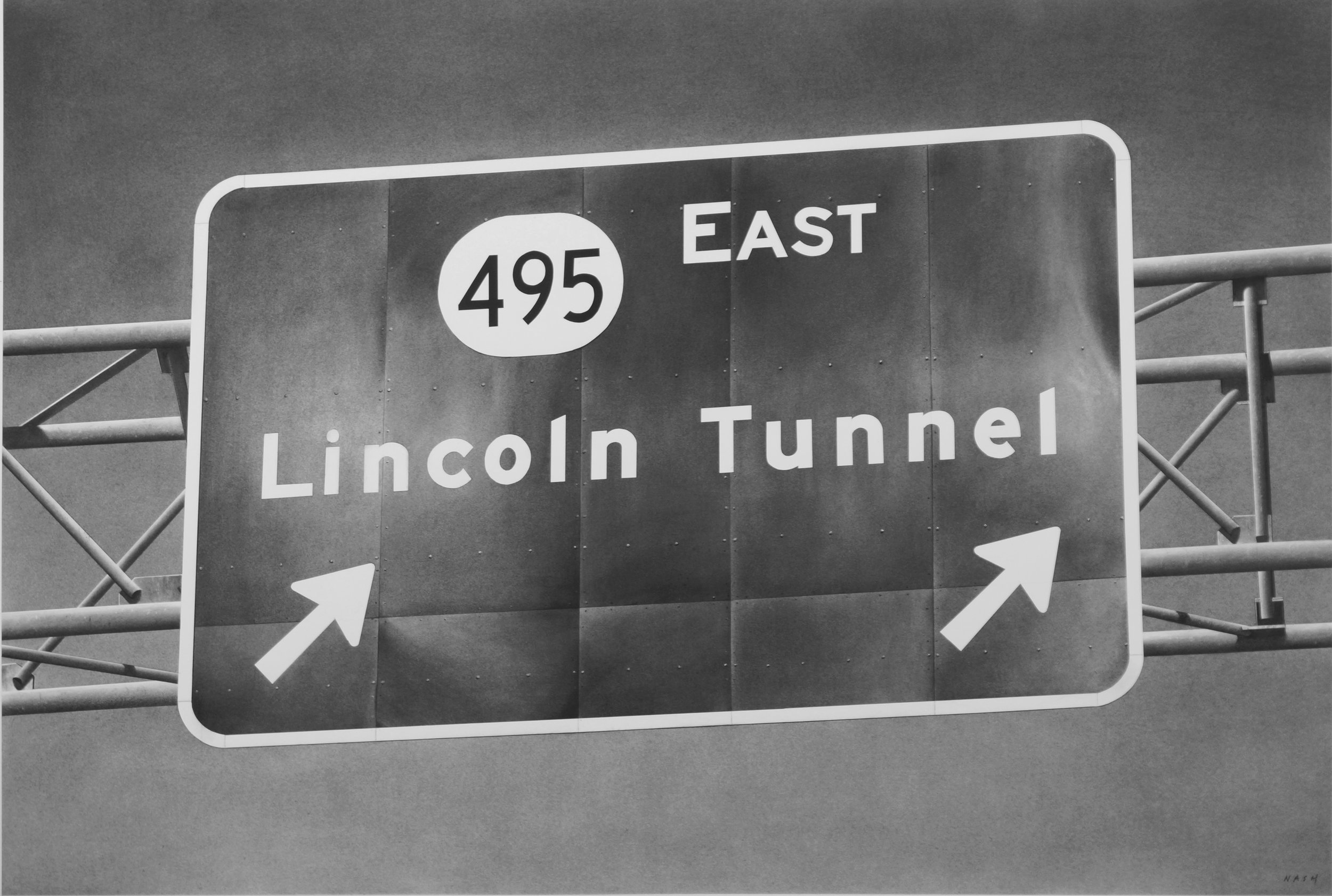   LINCOLN TUNNEL   Charcoal on Paper / 30 × 44 in. / 2025  George Billis Gallery 