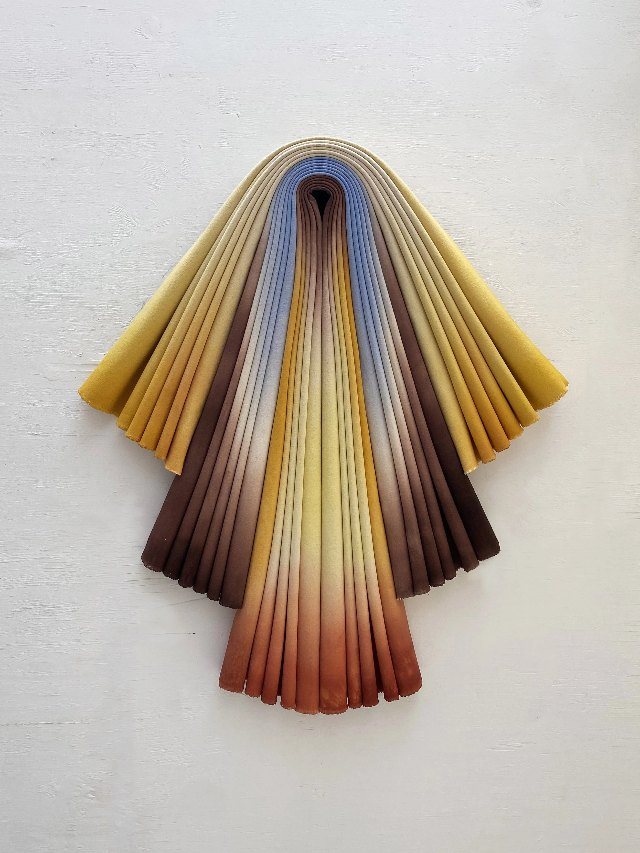 Royal Sonesta hotel Chicago featuring artwork by Susan Maddux folded sculptural paintings in jewel tones reflecting the landscape of the American midwest