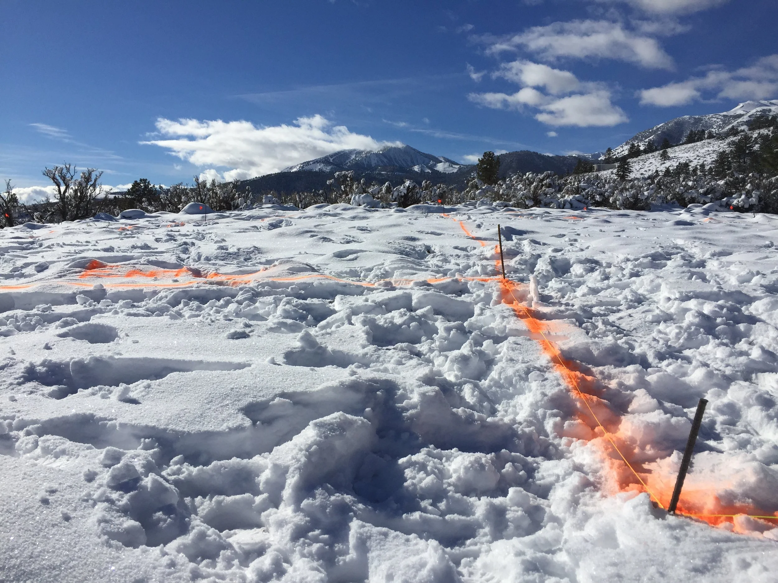 Staking out the site. &nbsp;Getting a sense of orientation, views, protection from the elements and massing.