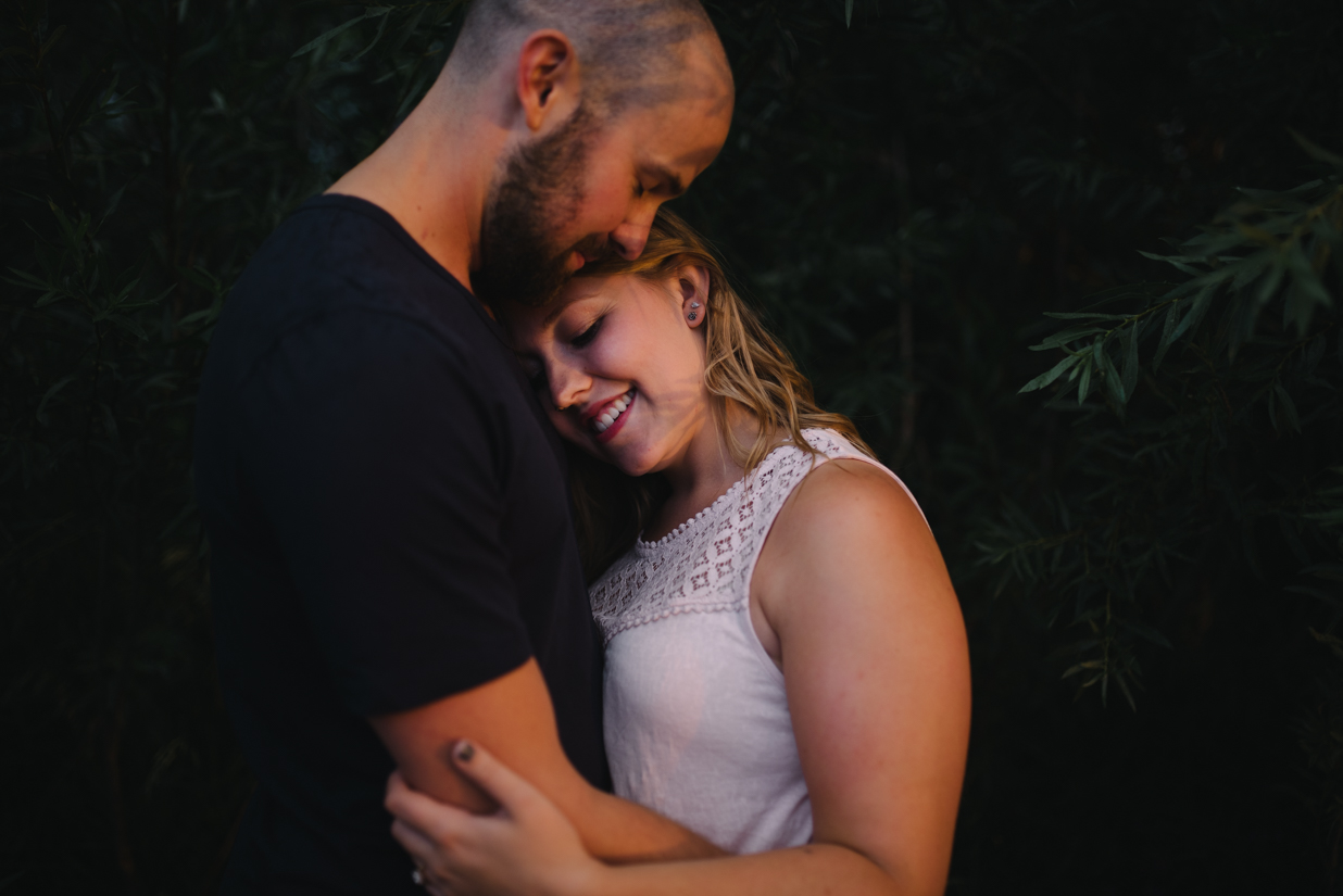 Couple hugging, Engagement Photography Session in St. Albert, Jessica Leanne Photography