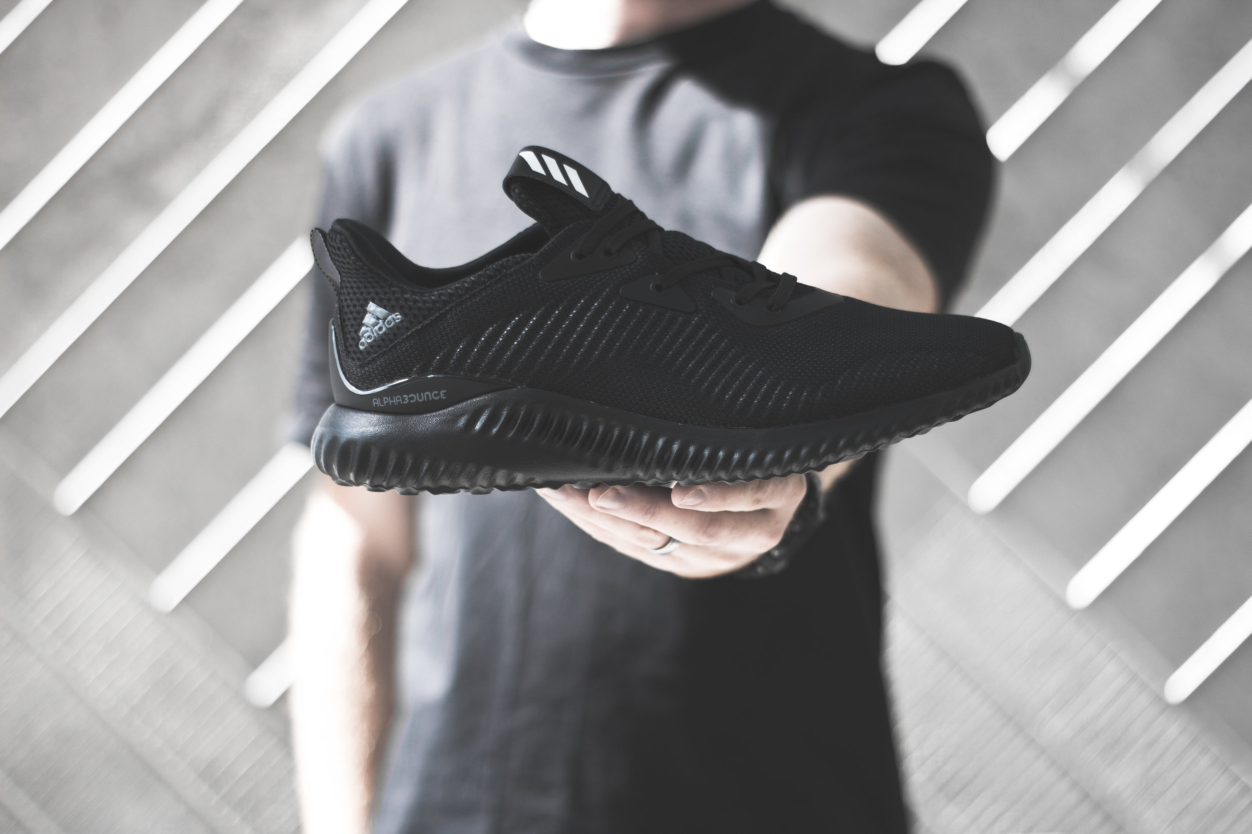 all black adidas alphabounce