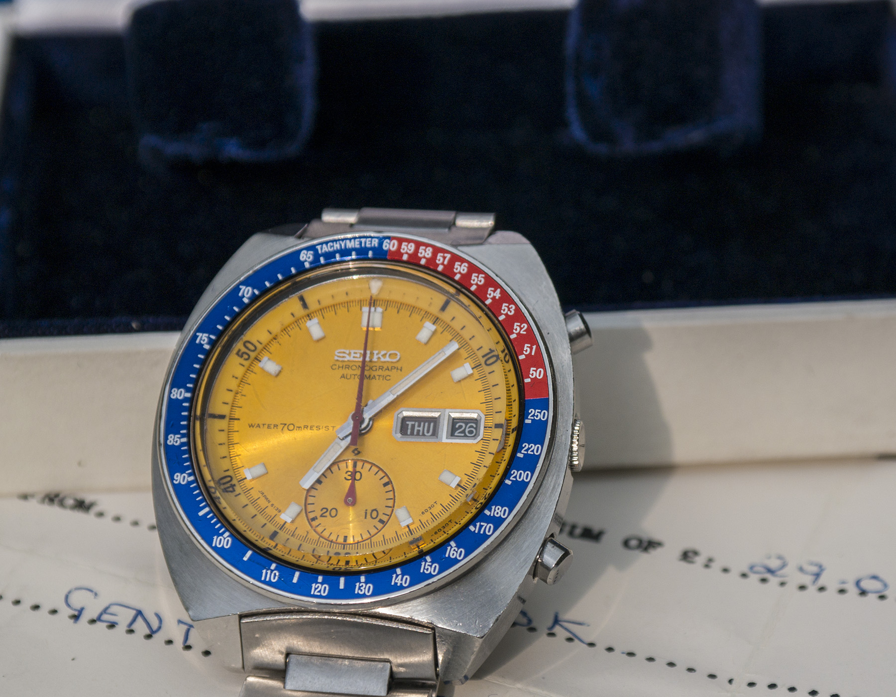 Stunning 1971, Seiko 6139-6002 Pogue, original with exceptionally rare box  and full papers — Retro Wrist Wear
