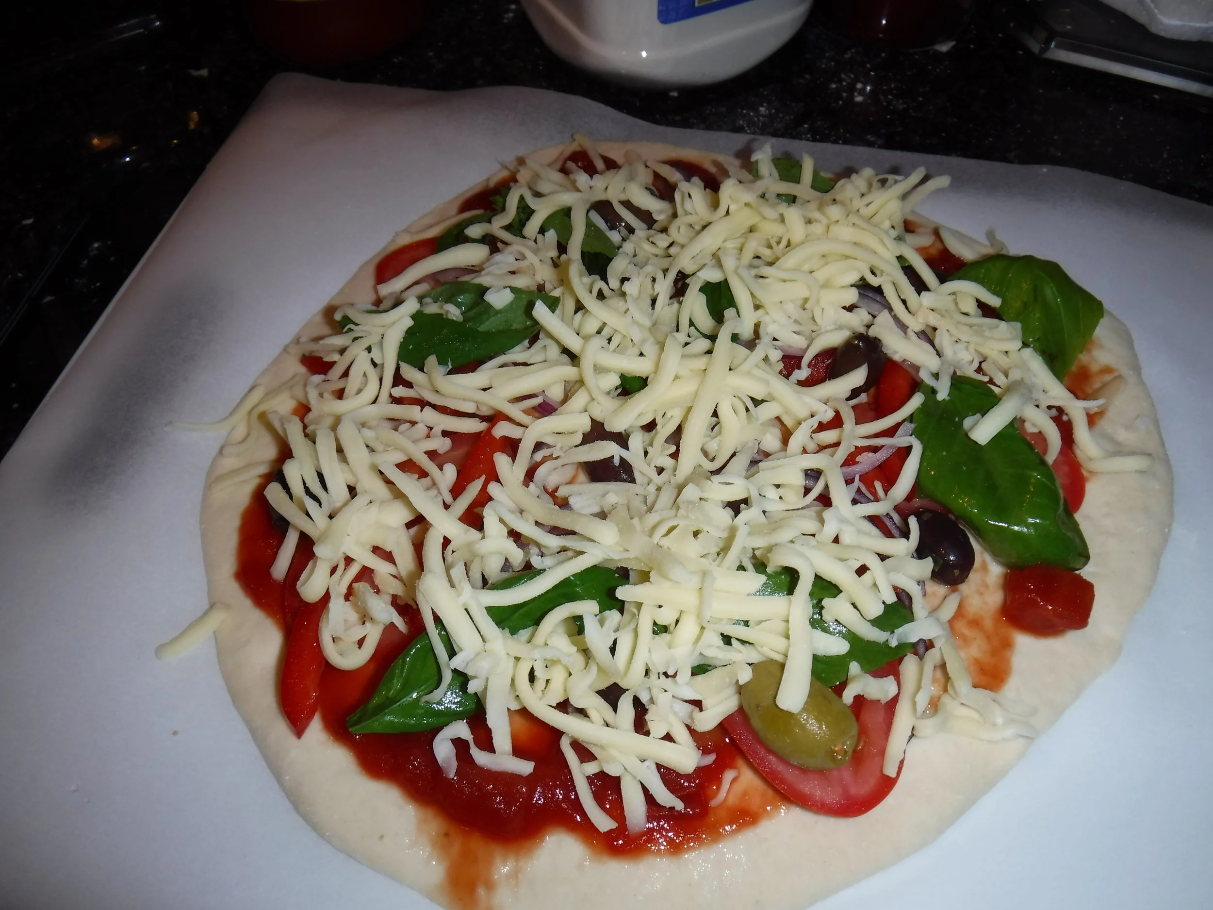 Ready for the pizza oven.