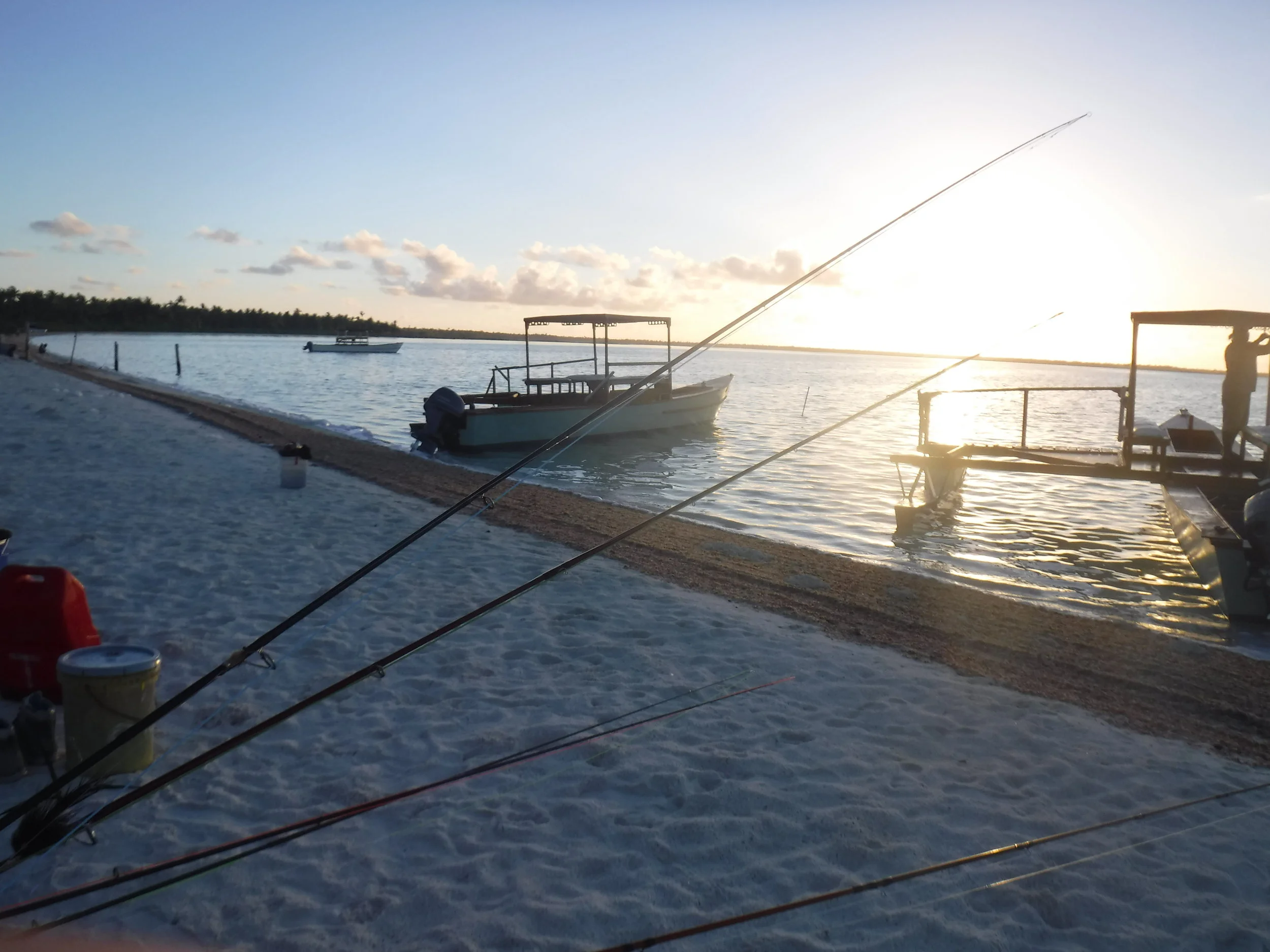 Dawn on the beach at Christmas Island ready for another day on the flats.