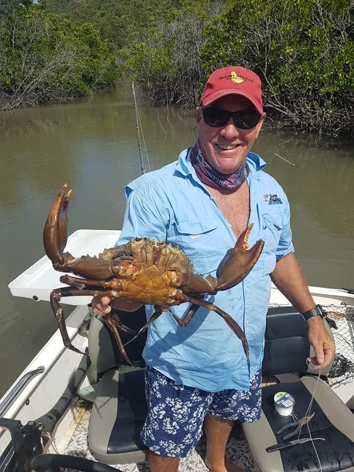 Crabs from the island creeks. Never in big numbers, but always big crabs.