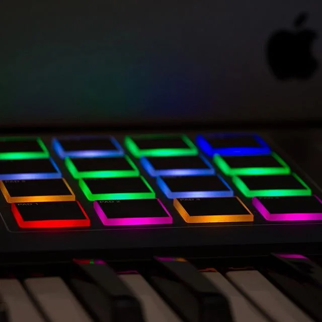 It's a disco making music with these pads. What's your favourite colour? #akai #mpk249 #musicproduction #ableton