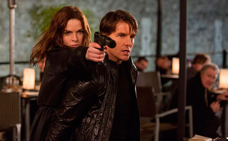 Rebecca Ferguson plays Ilsa and Tom Cruise plays Ethan Hunt in ‘Mission: Impossible.’ Photo credit: Chiabella James/Paramount Pictures