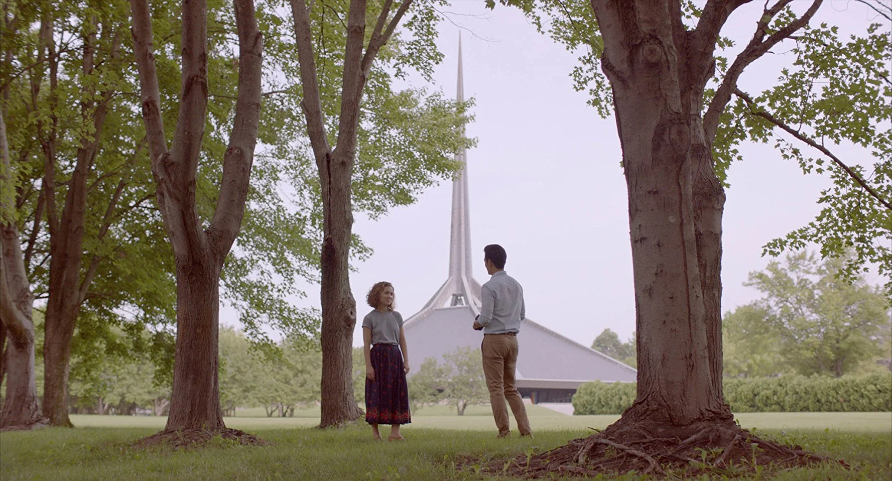 Still from Columbus , directed by Kogonada.