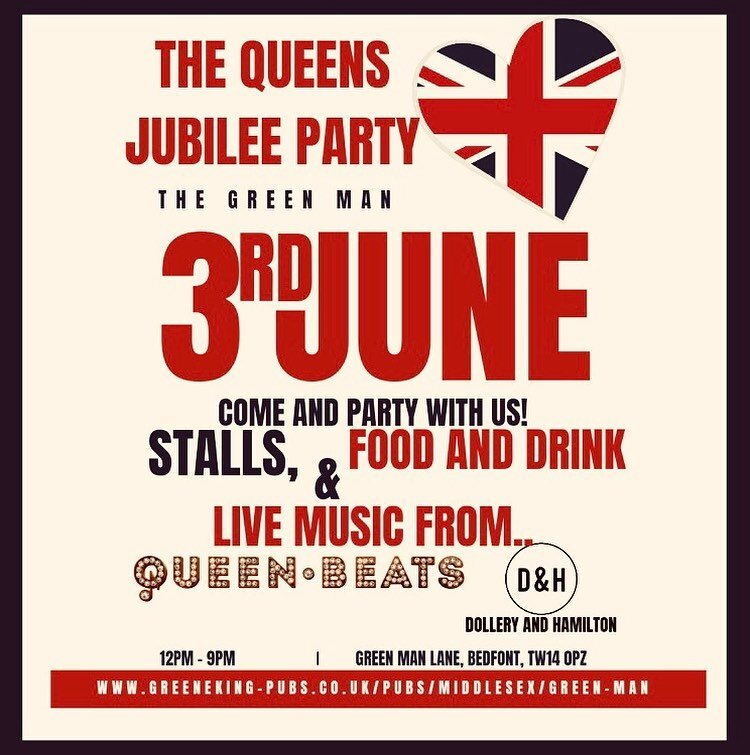 This!! 🇬🇧👑
A week today, going out solo for the #queensjubilee
Set 1: 12pm - 1pm
Set 2: 2pm - 3pm
Wonderful darling! 👏🎶☀️
#queenbeatsband #femalemusicians #queensjubilee2022 #celebrations #nationalcelebrations #bankholiday #localpub #greenman #b