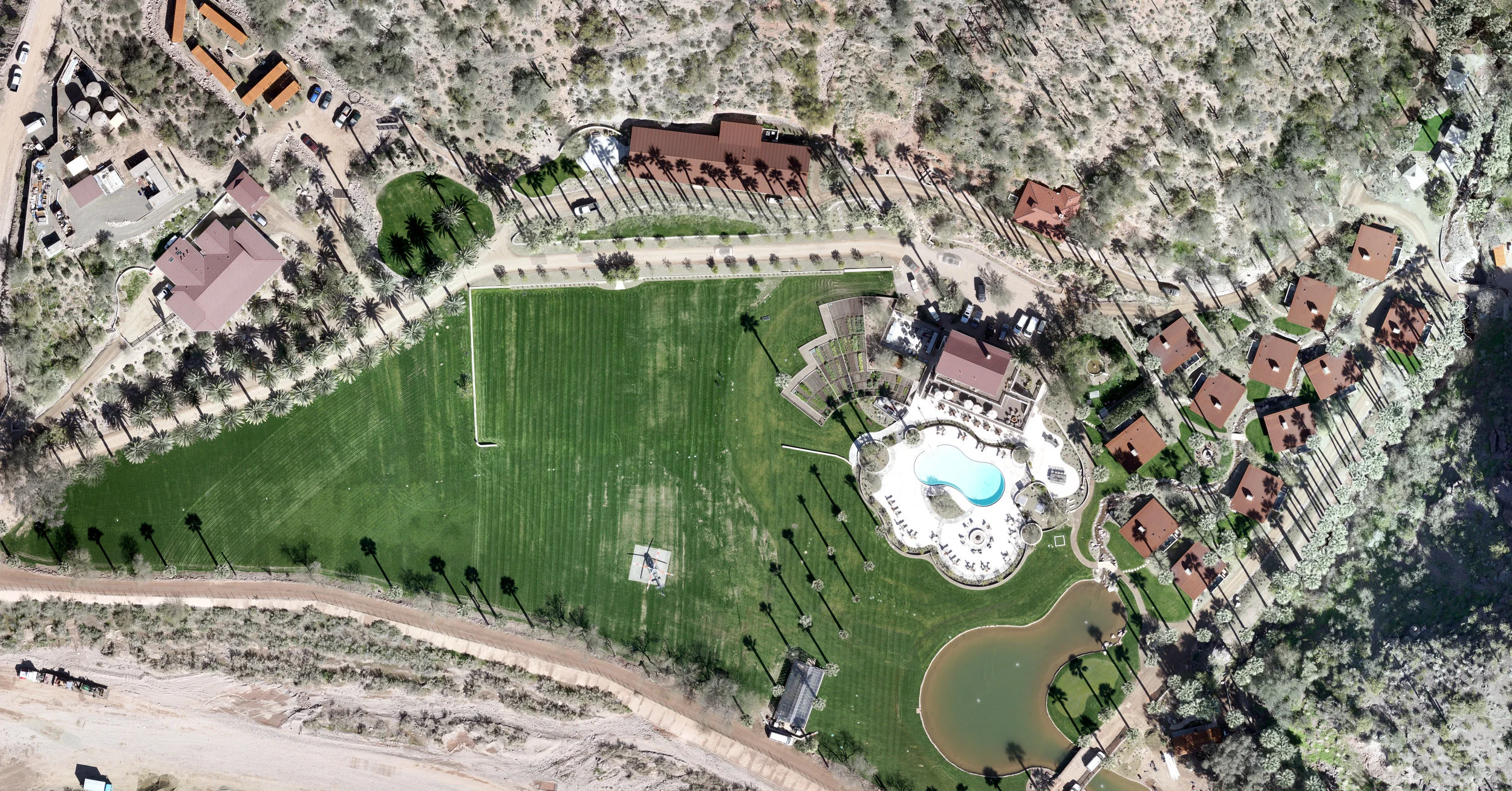 Castle hot springs from 600 feet above. Taken with the Wingtra VTOL unmanned aerial system and processed with Pix4D.