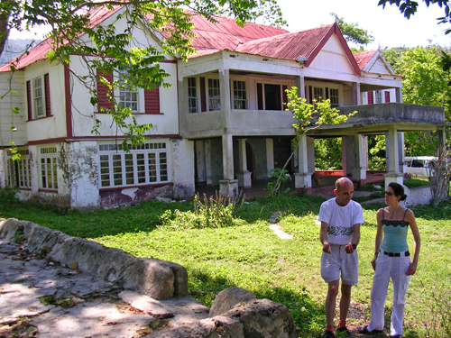 Tiverton House Founder Sasha Davidson and Nicole Salotti exploring an old pimento plantation outside Bluefields, May 2005.