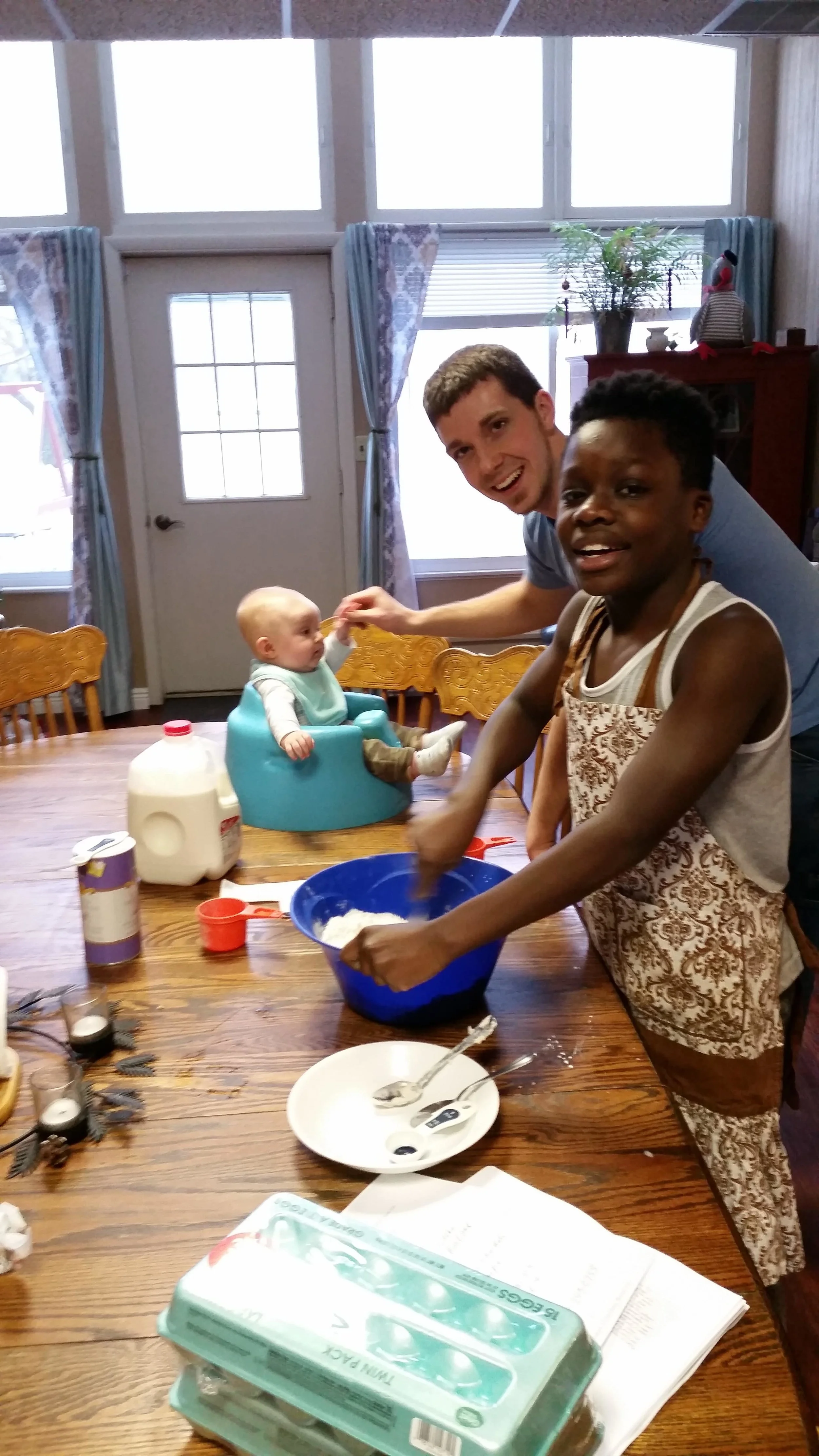 Making cookies and memories at the table!