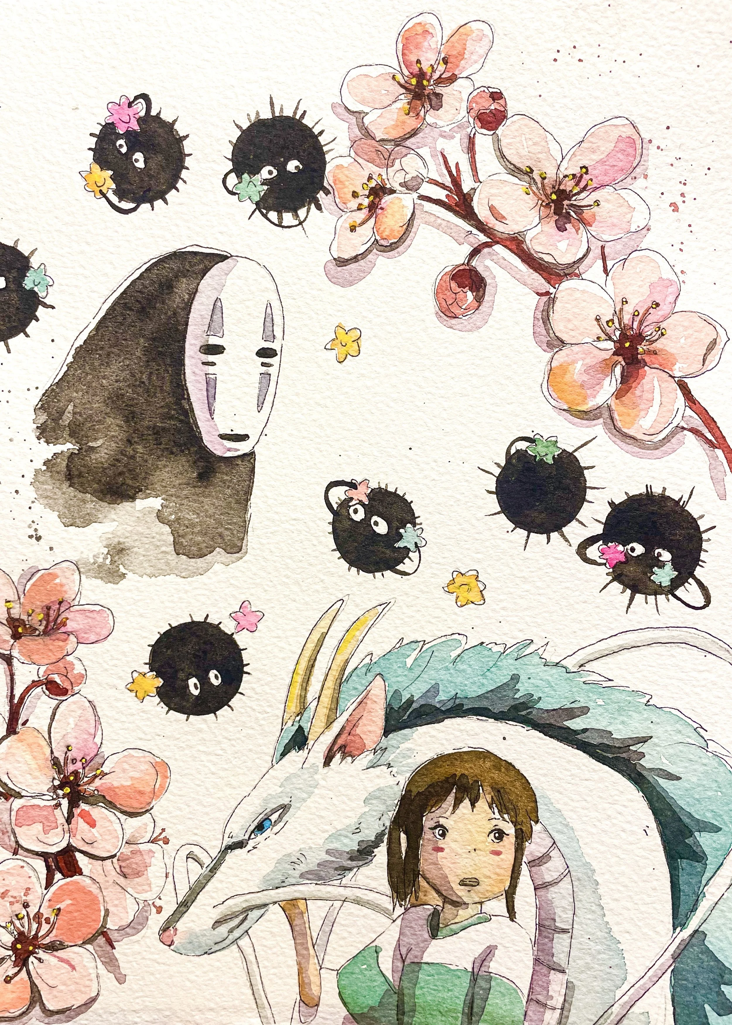 Spirited Away in Watercolor - PRINT