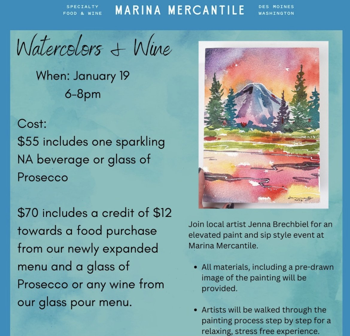 Watercolor & Wine