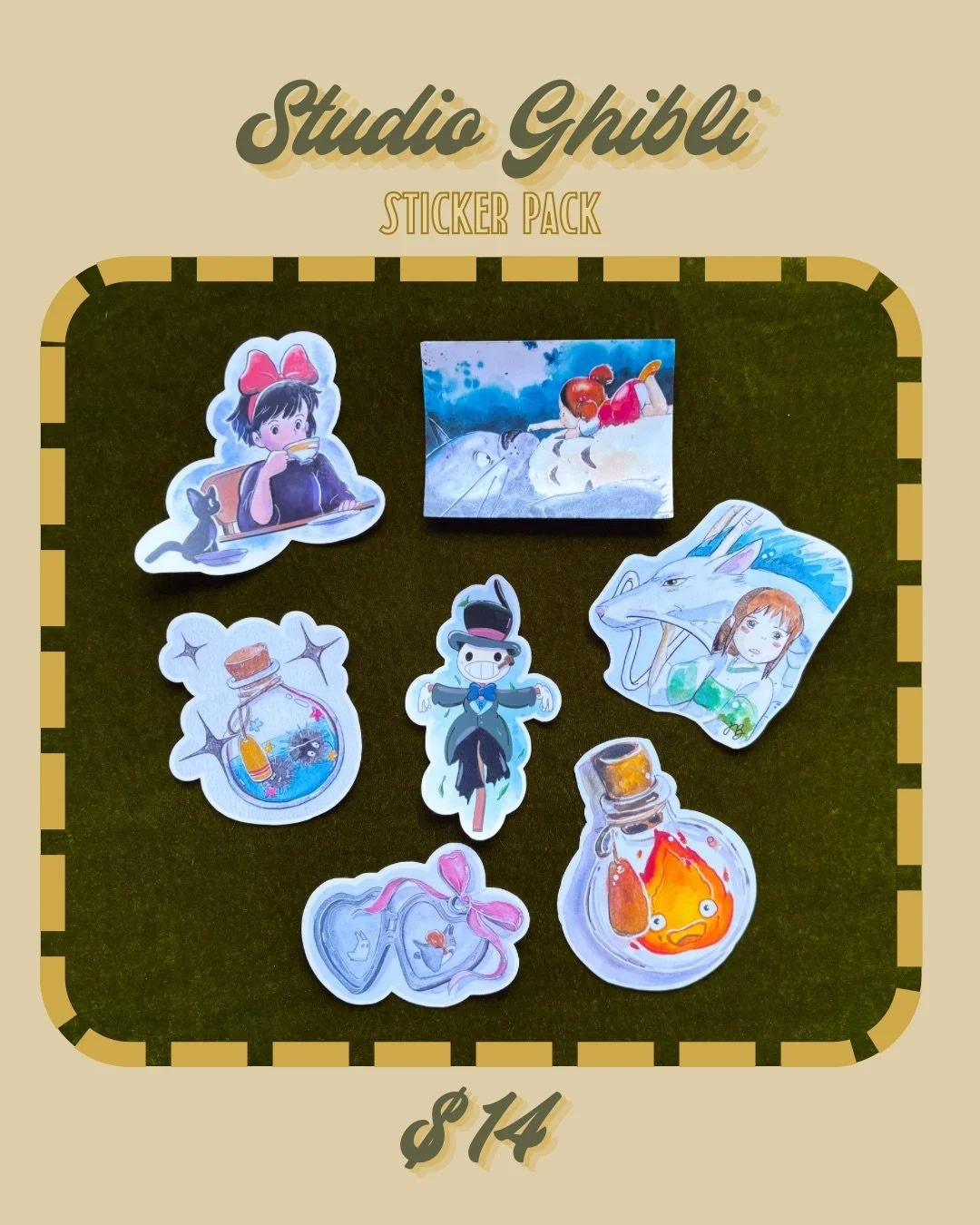 Studio Ghibli - Watercolor Sticker Pack