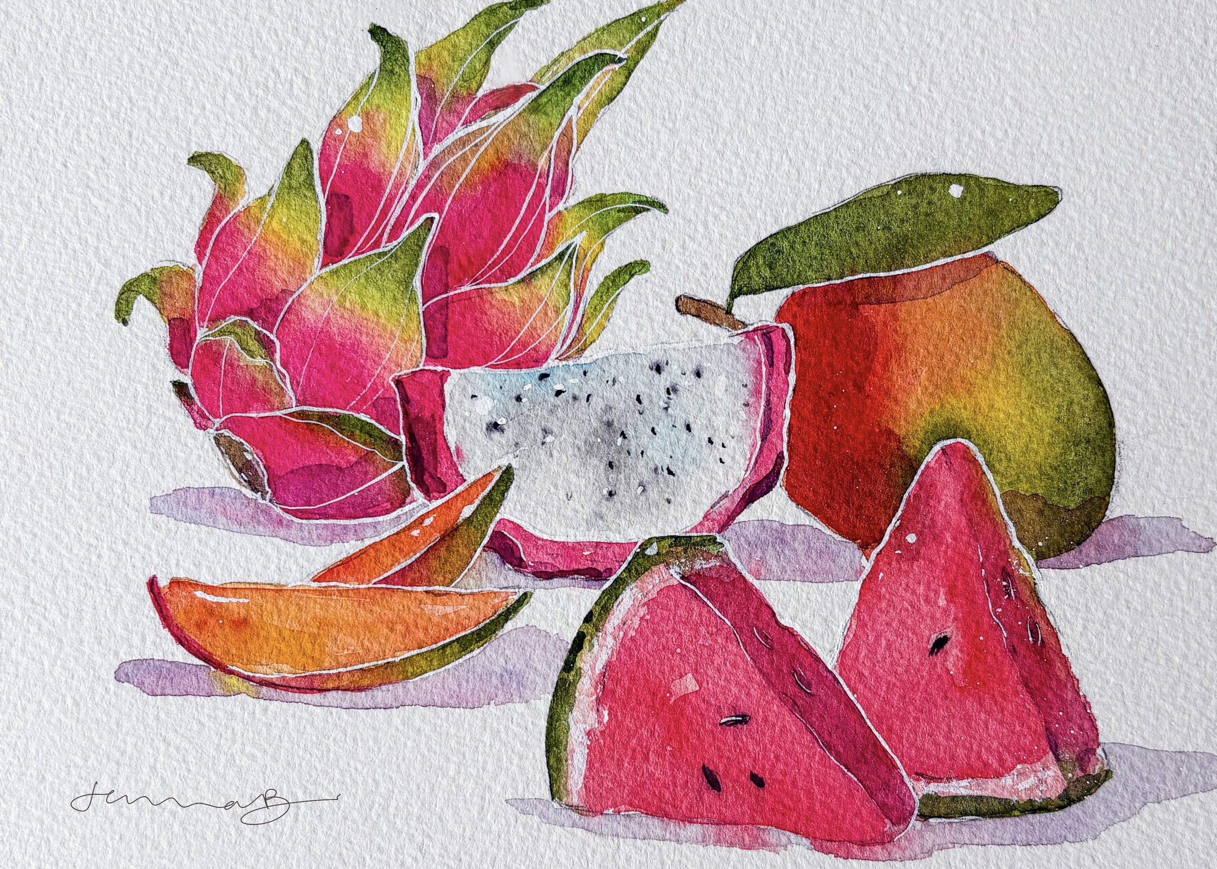 Fruit Still Life - PRINT
