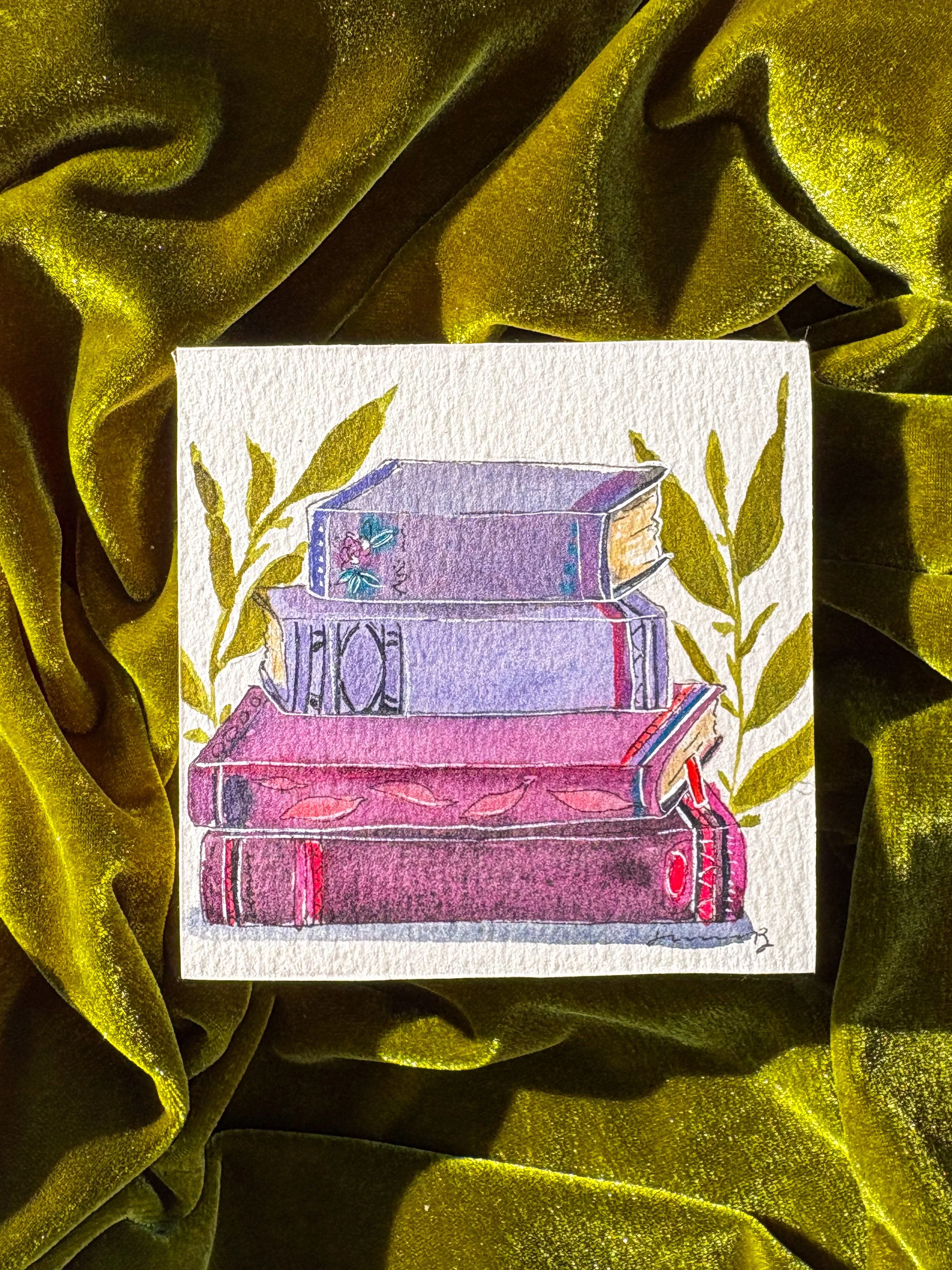 Purple Book Stack