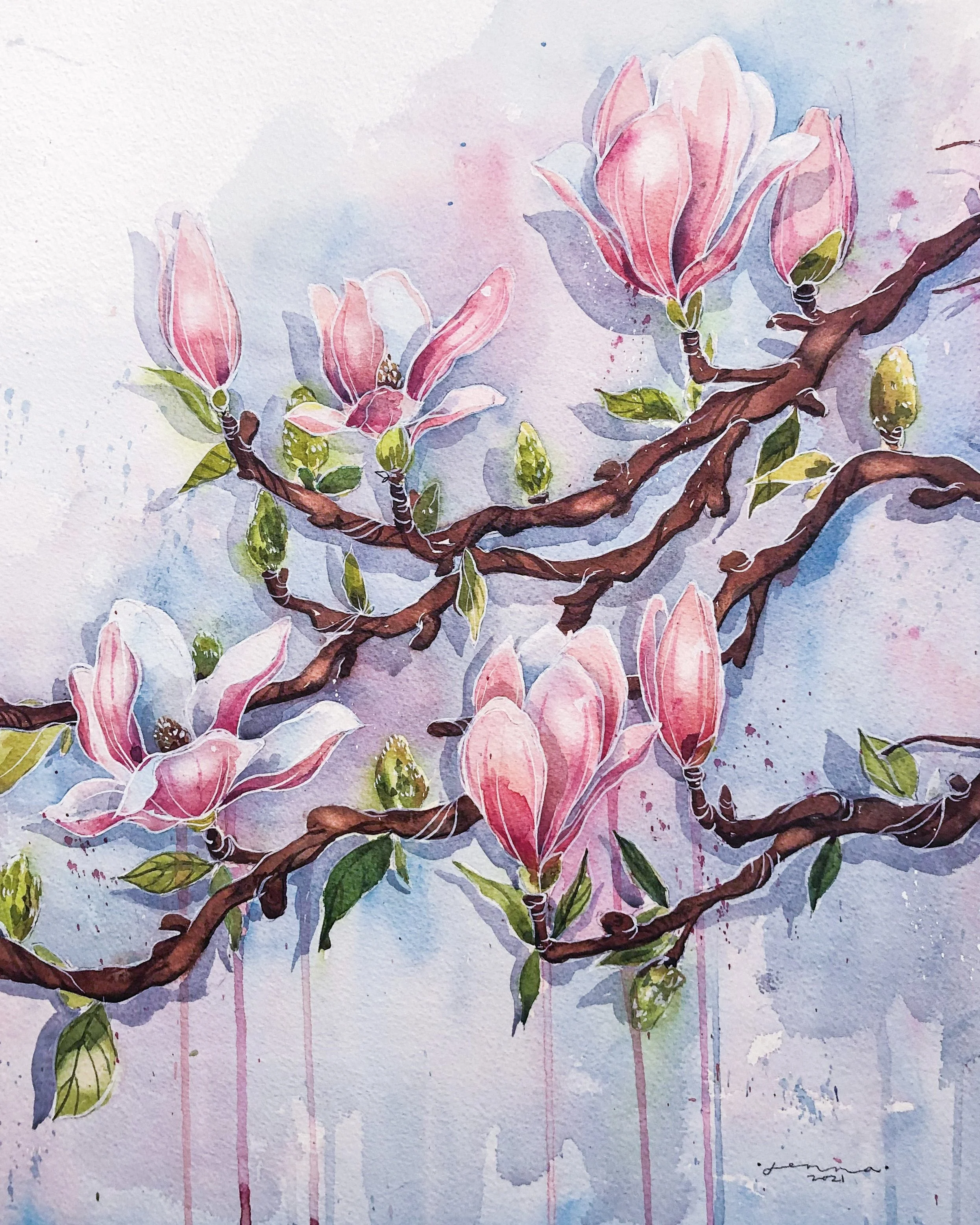 Pale Pink Magnolia - PRINT