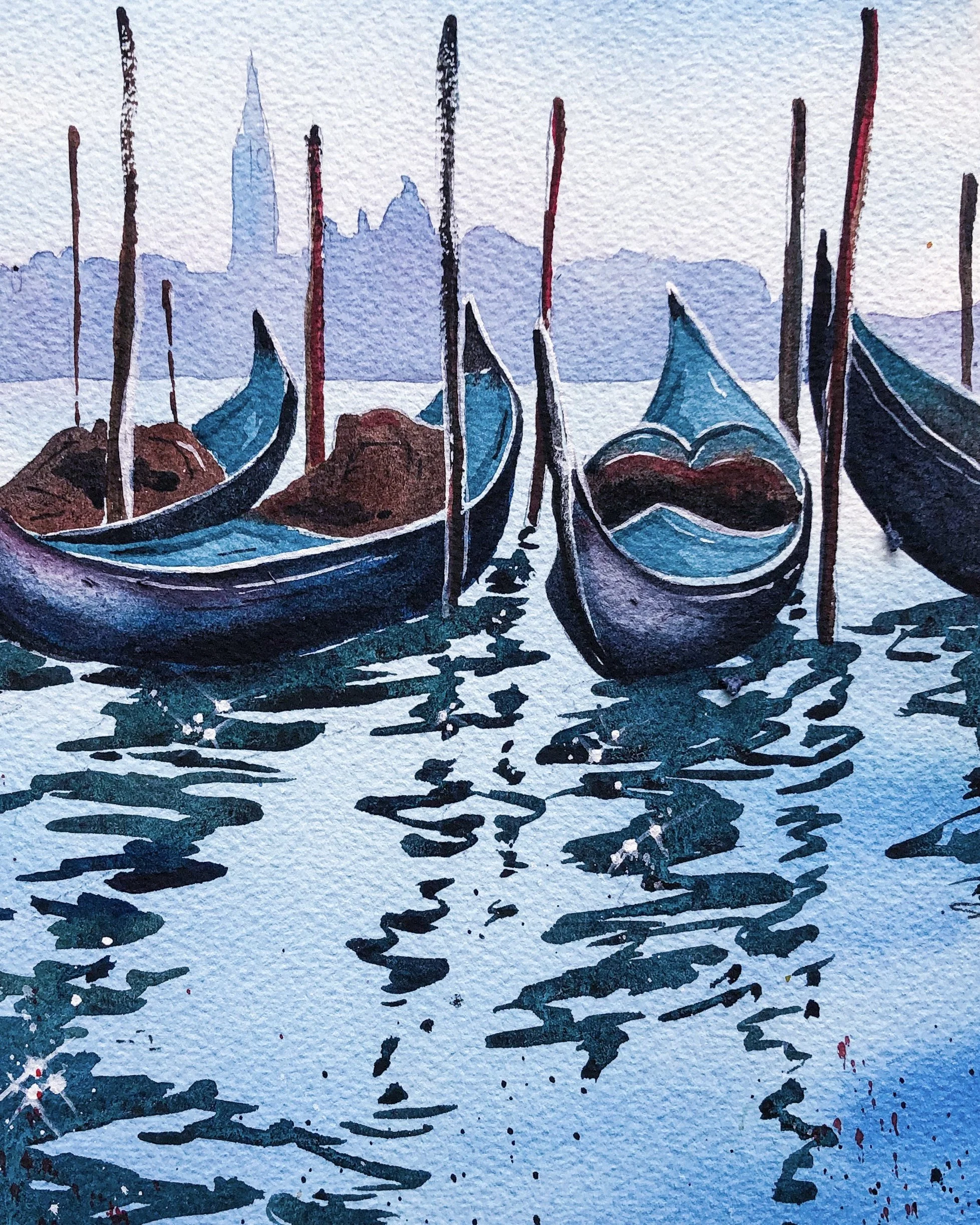 Venetian Boats - PRINT