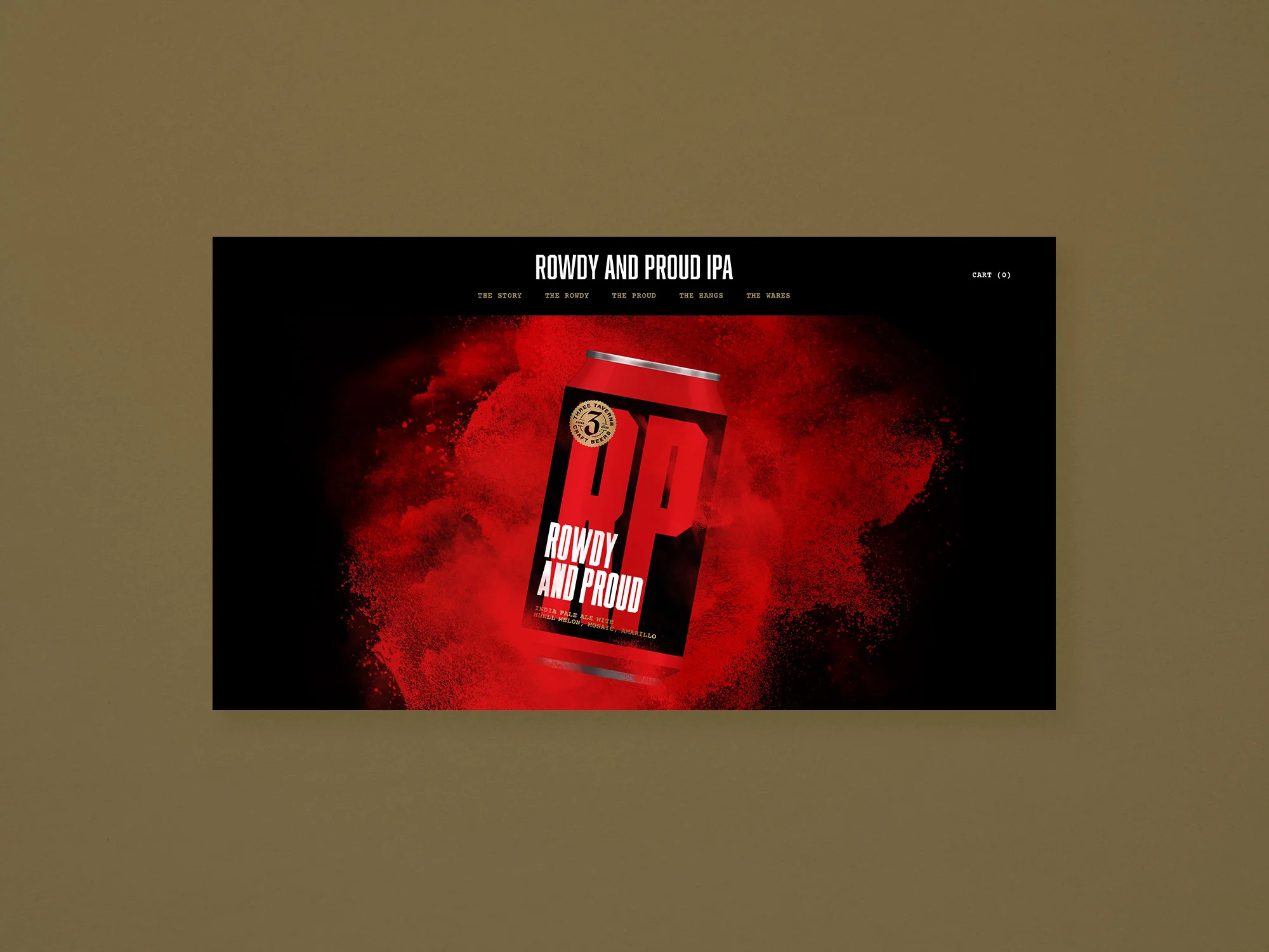ROWDY AND PROUD IPA (2/3) Studio Work Site (Squarespace) Art Direction Ashley Shugart WORK Branding Type System Design —
