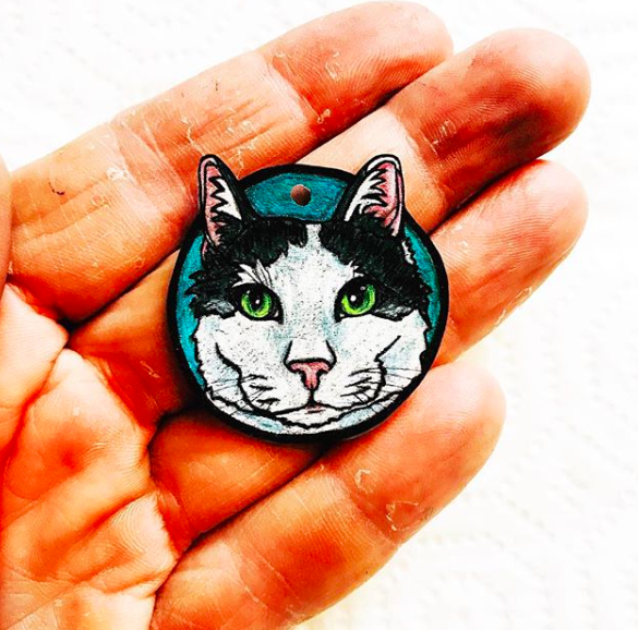 Cat Pet Portrait Charm