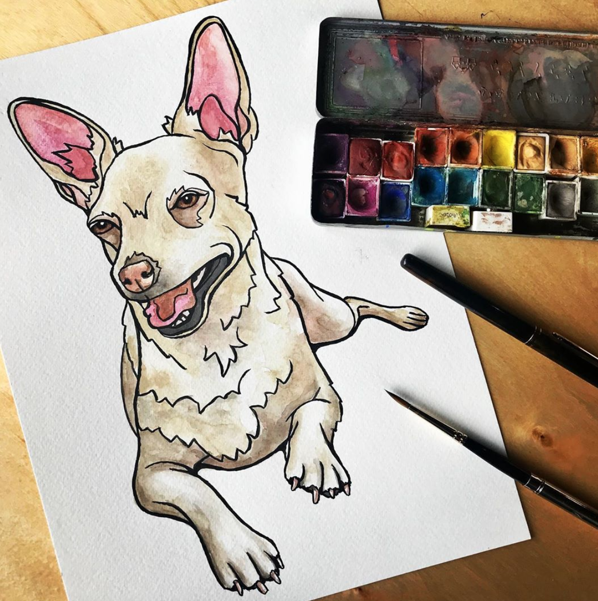 Cheech: HeartFULL Pets Custom Dog Portrait