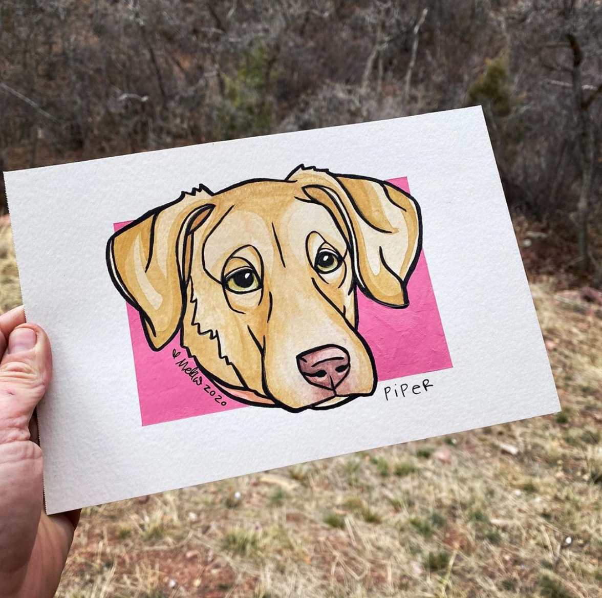 Yellow Labrador Custom Pet Portrait 