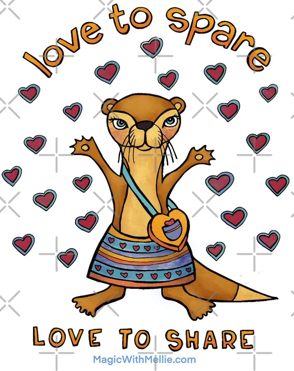 Animals of Inspiration: Love to Spare, Love to Share: Otter Illustration