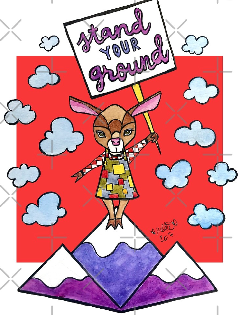 Animals of Inspiration: Stand Your Ground: Mountain Goat Illustration