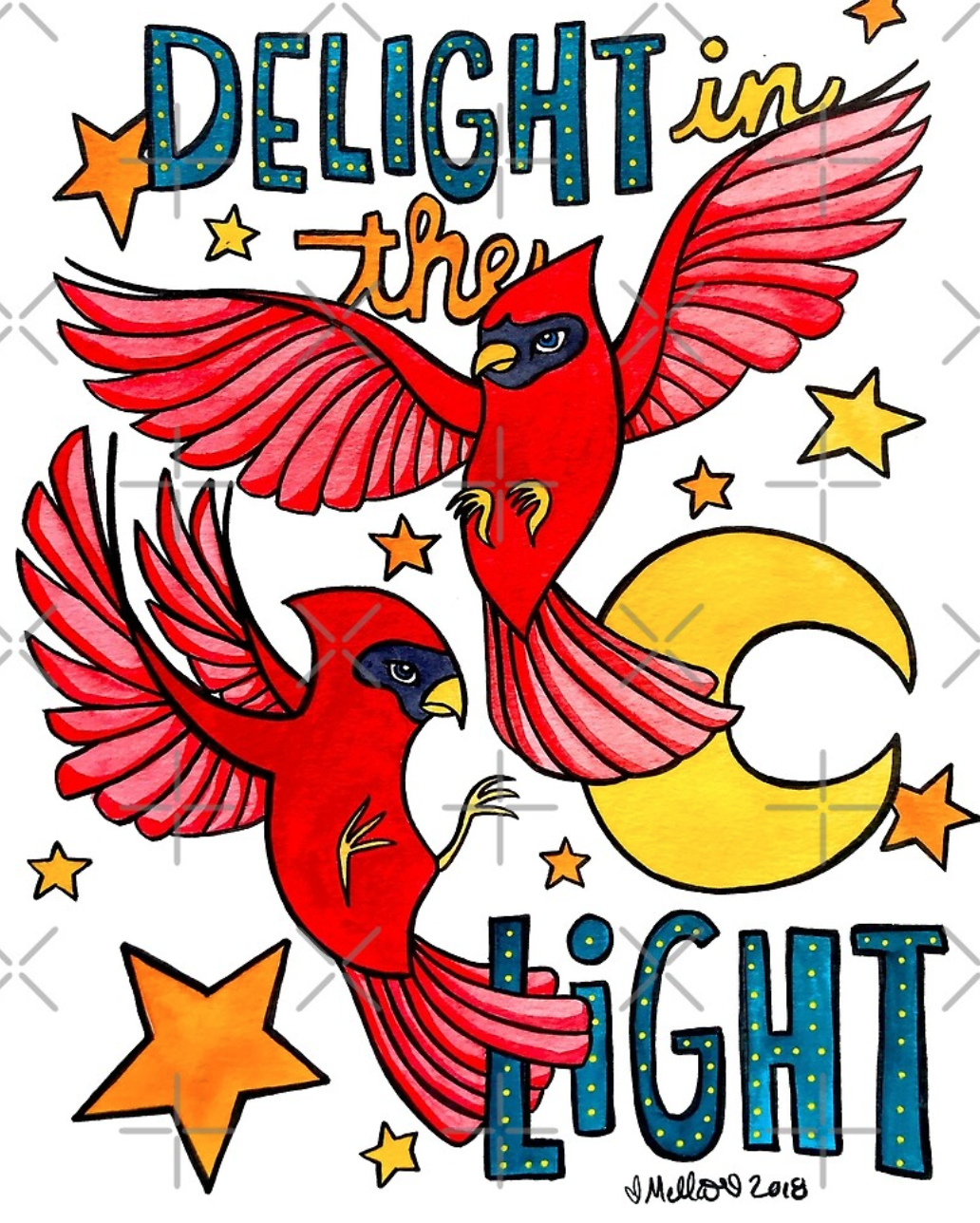 Animals of Inspiration: Delight in the Light: Cardinal Illustration