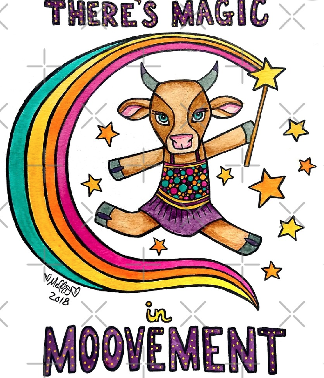 Animals of Inspiration: There's Magic in Moo-vement: Cow Illustration