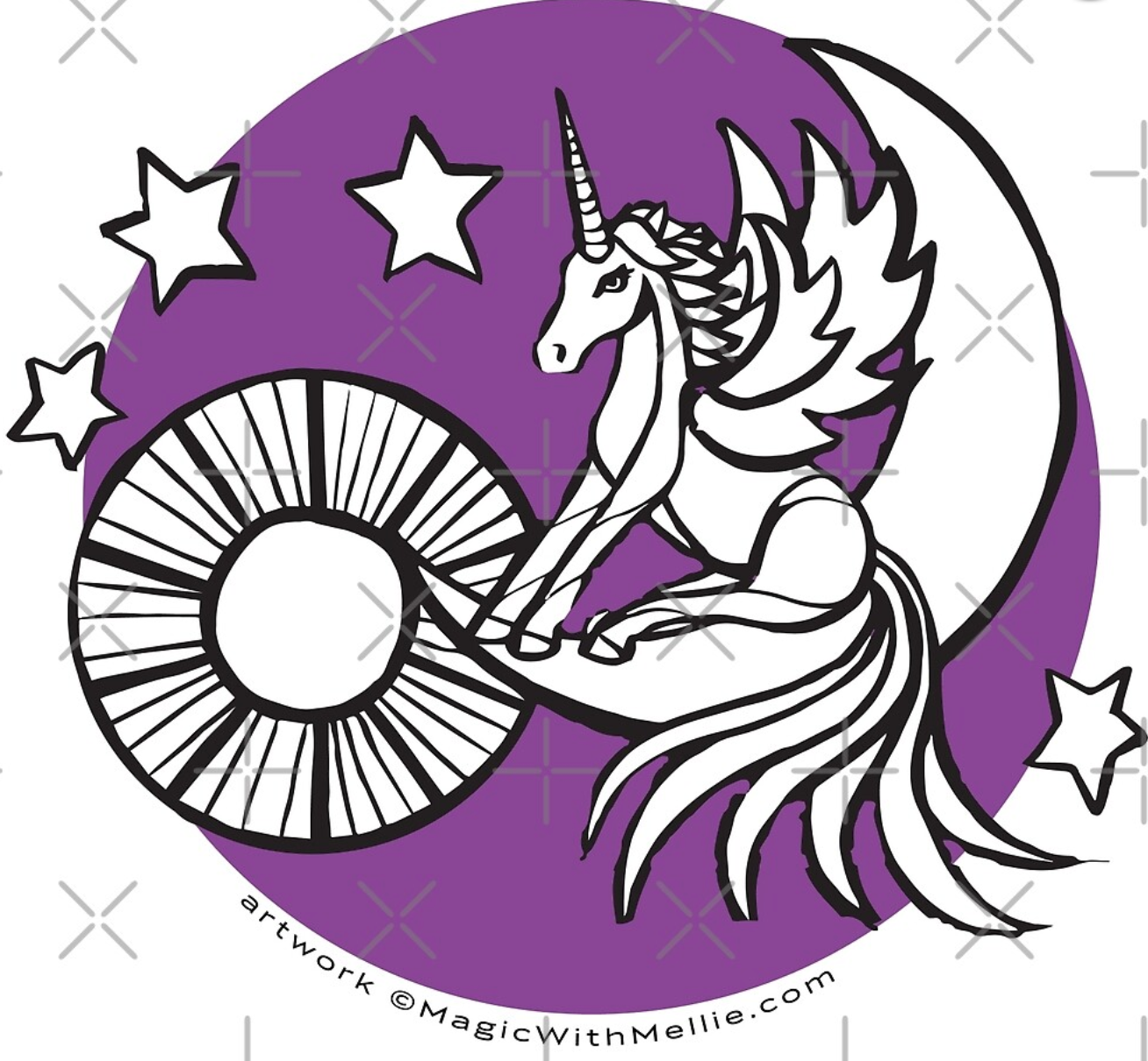 Inktober Unicorn: Celestial