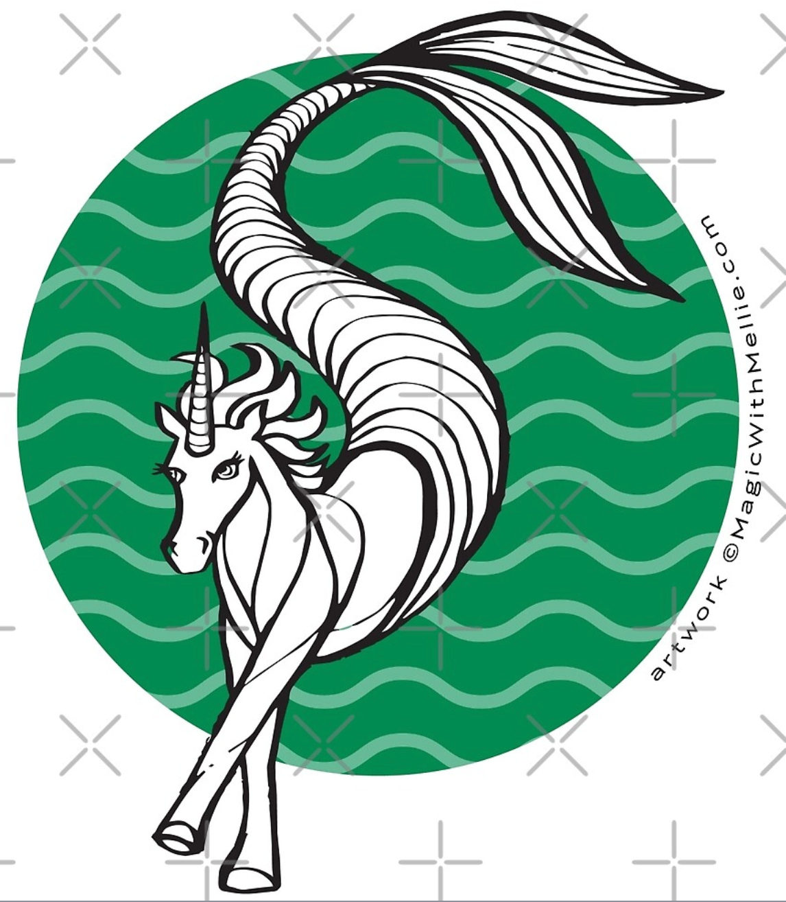 Inktober Unicorn: Mermaid