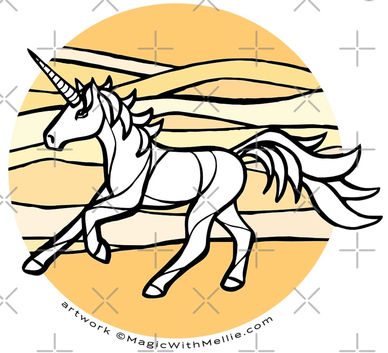 Inktober Unicorn: Desert Sand