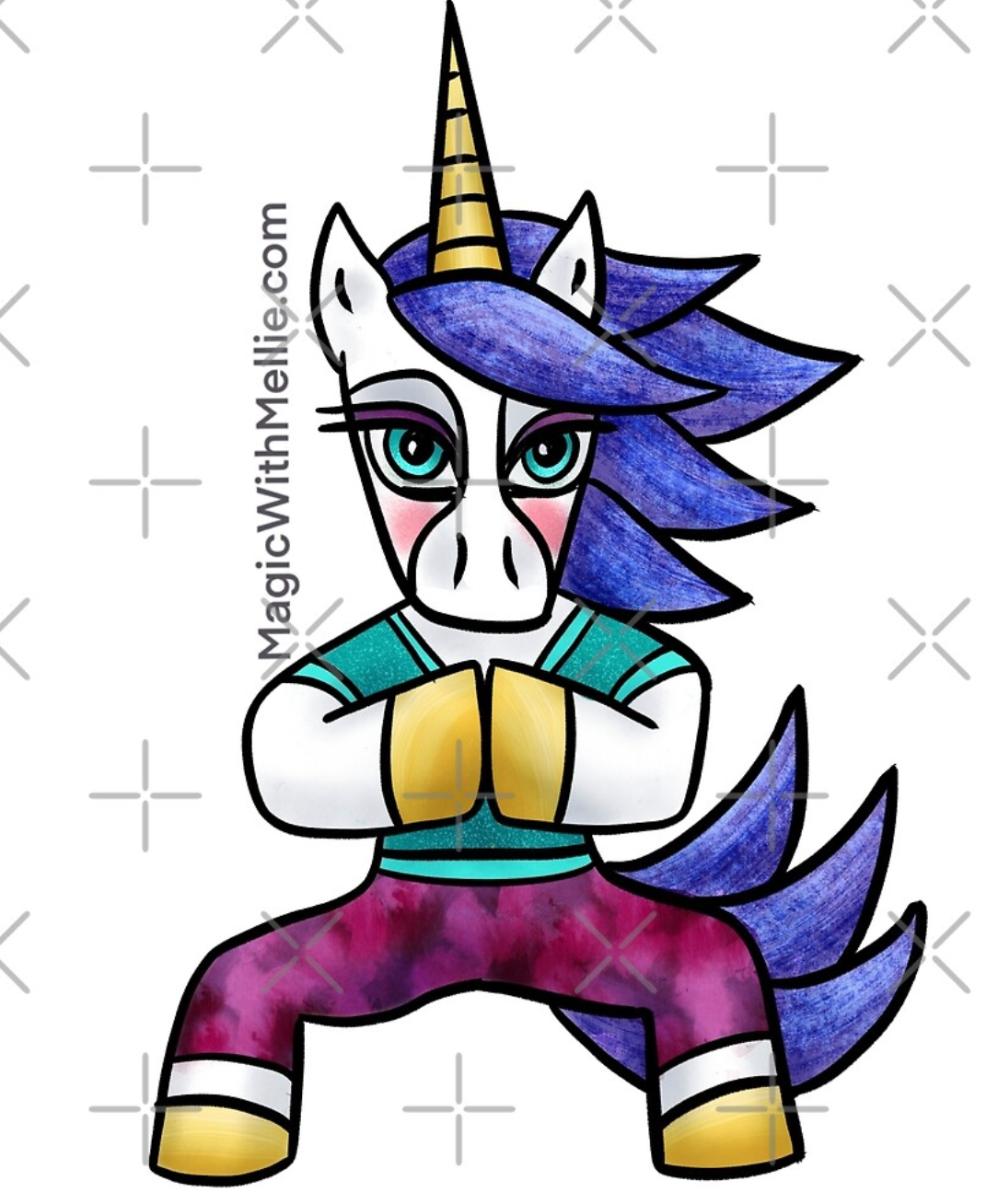 Sporticorn: Yoga Prayer Stance Unicorn