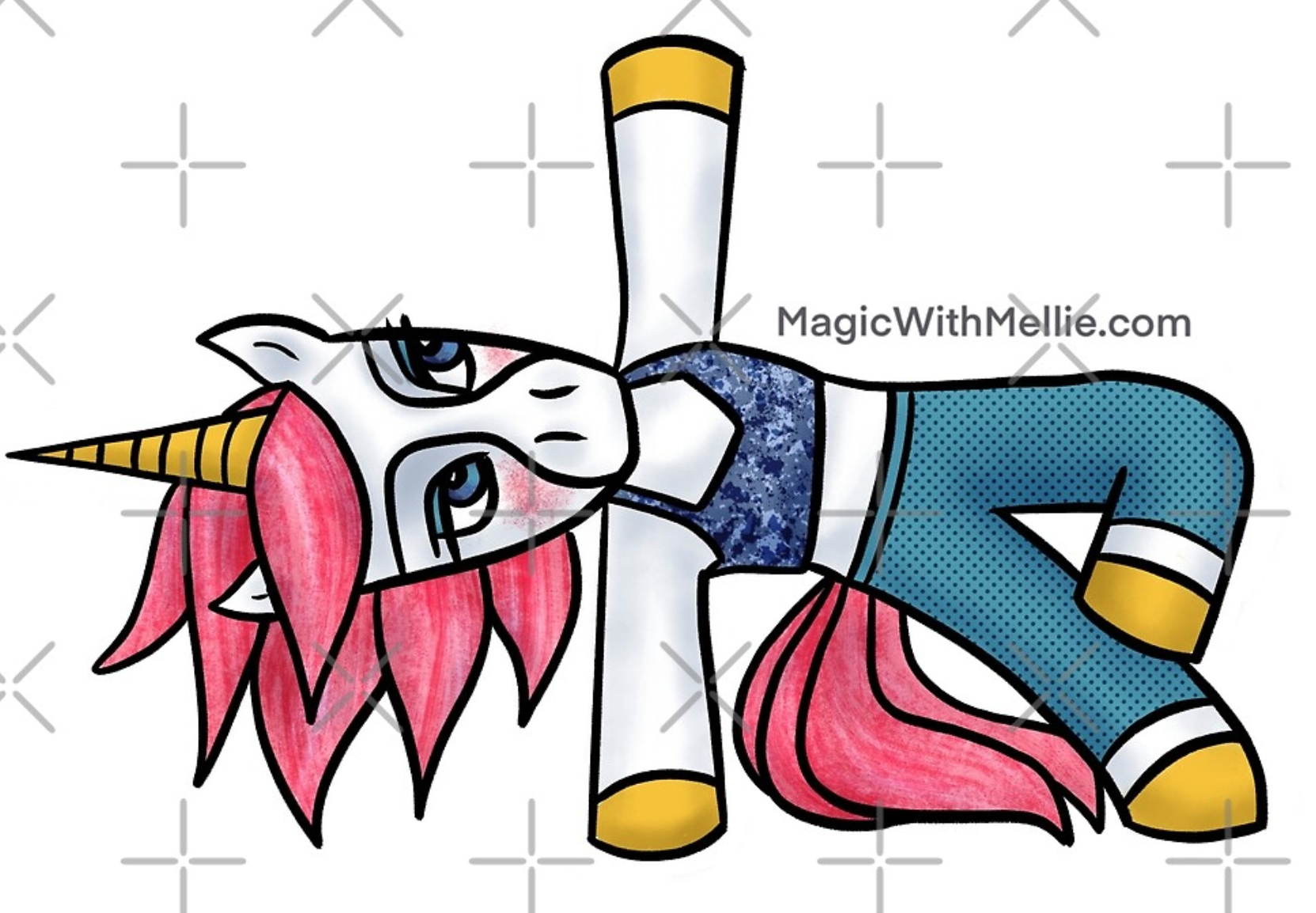 Sporticorn: Yoga Side Plank Unicorn