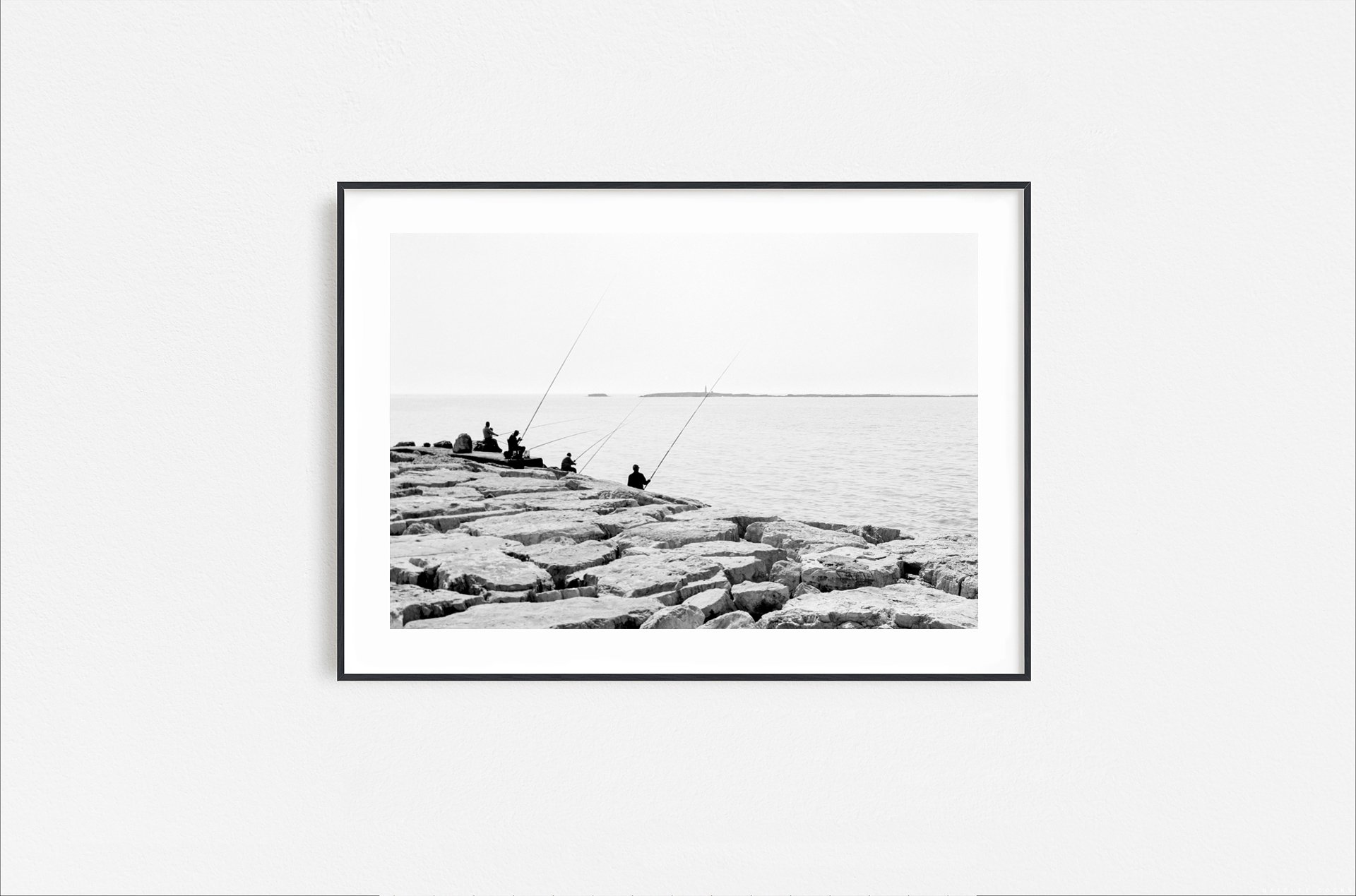 Walid Rashid_FineArtPrints_Fishermen By the Sea_blackframe.jpg