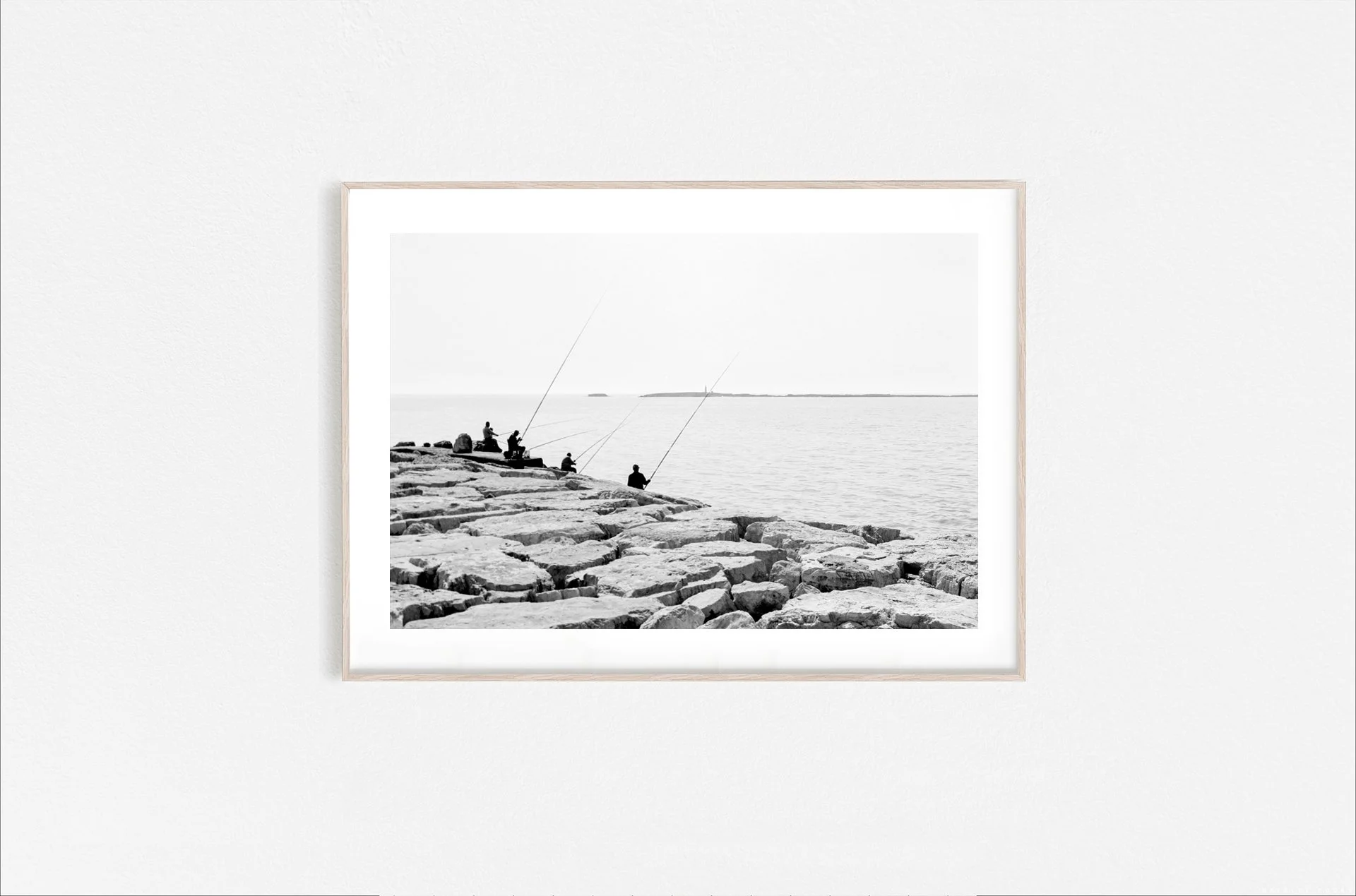Walid Rashid_FineArtPrints_Fishermen by the sea_Wood.jpg