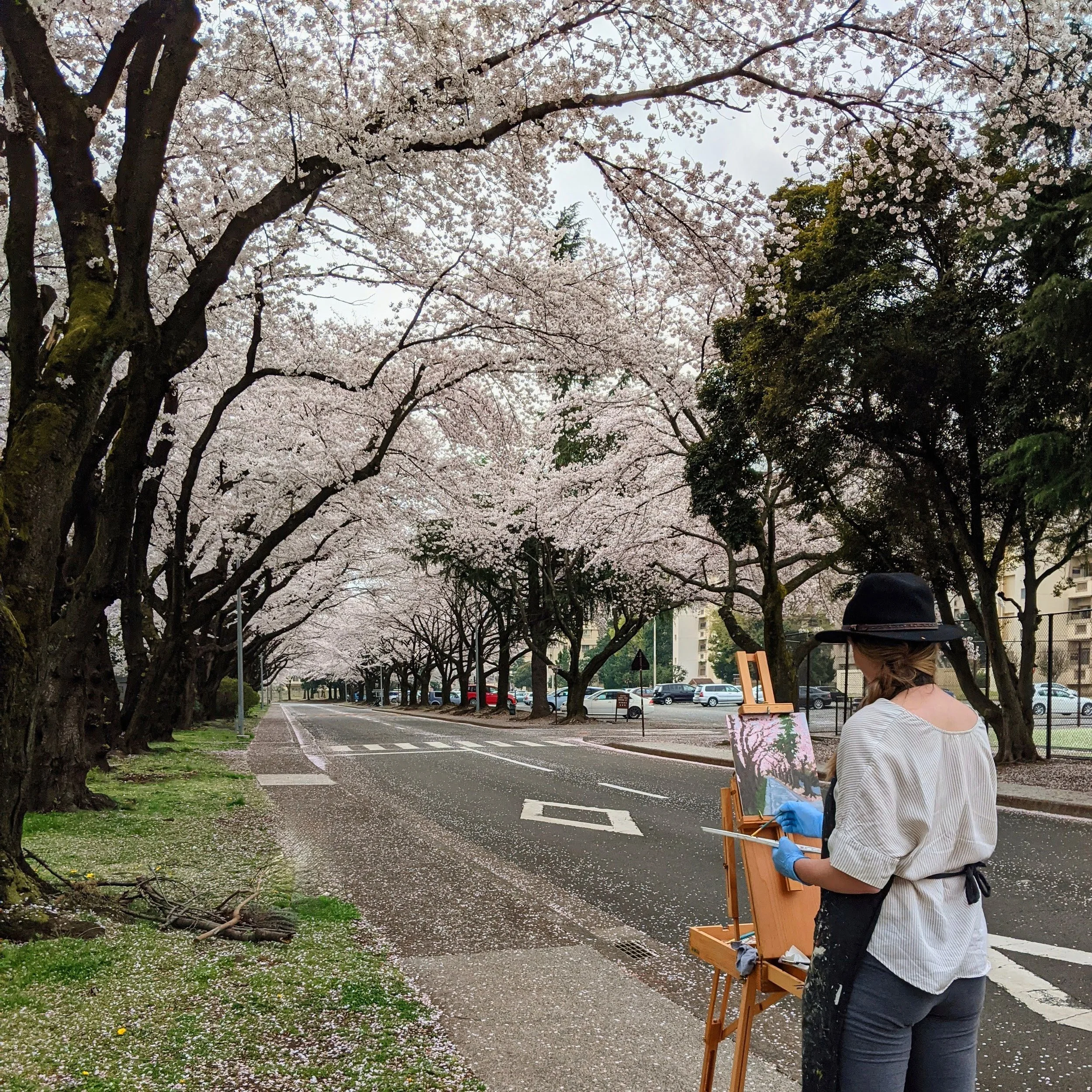 Anna painting Sakura.jpg