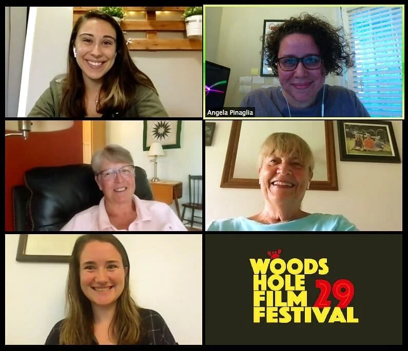 It had been awhile since we'd all been together. Grateful to @woodsholefilmfestival for a chance to laugh and spread the word about synchro. #whff #whff2020 #whynotsynchro #lifeinsynchro