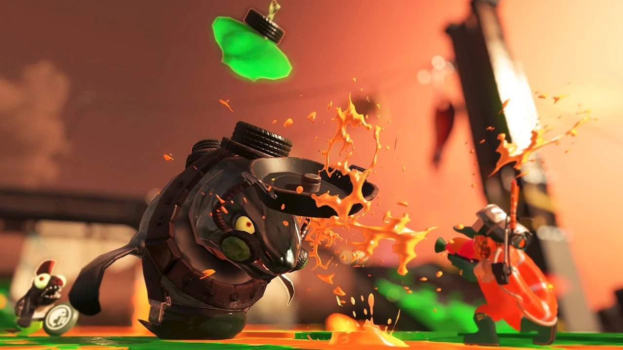One of the mini bosses you'll face in the excellent Salmon Run mode.