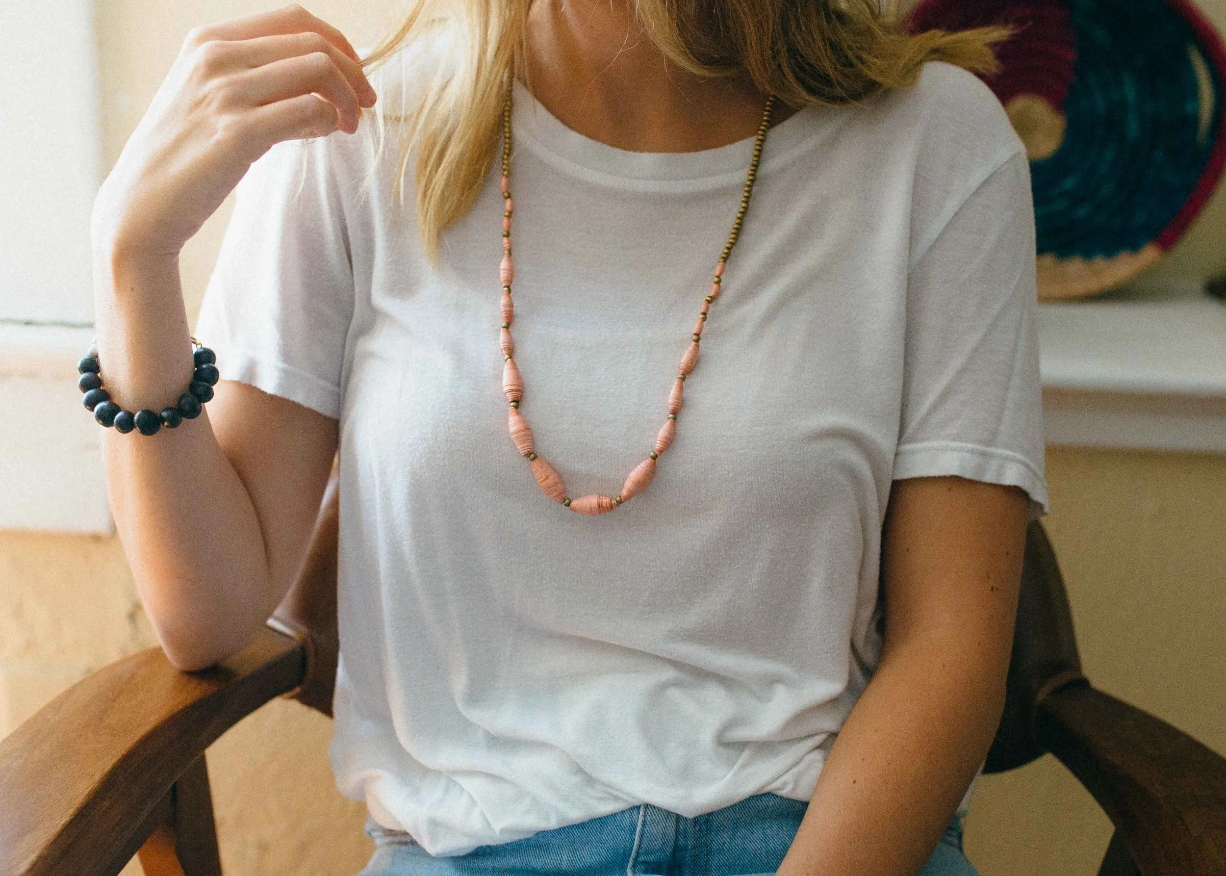 Amora Fair-Trade Paper Necklace