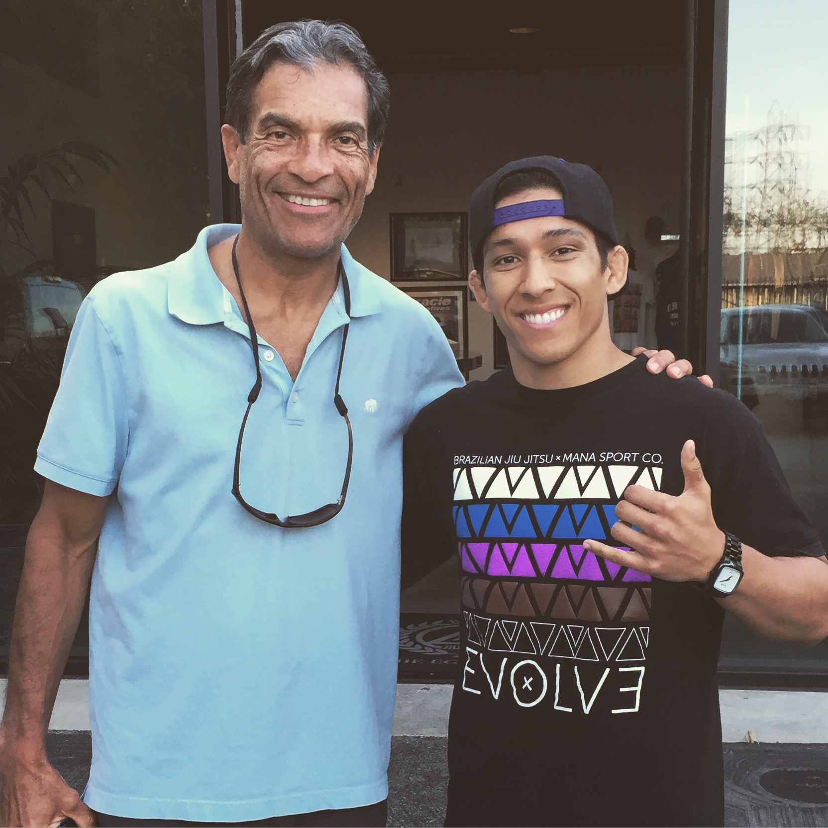 Rorion Gracie and yours truly after the long trip to Victorville