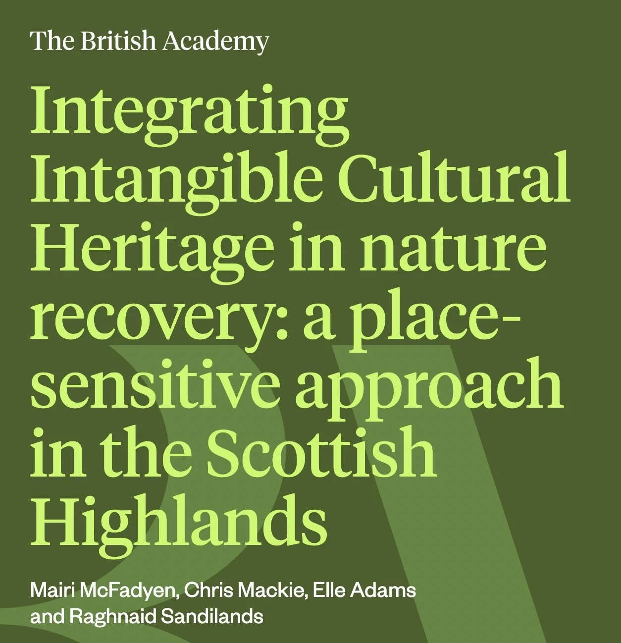 Policy Discussion Paper: Integrating Intangible Cultural Heritage in nature recovery: a place-sensitive approach in the Scottish Highlands
